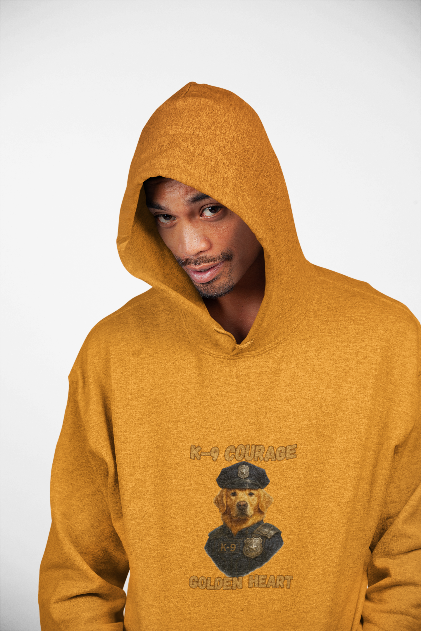 Courage & Heart Hoodie - Unisex Heavy Blend, Cozy Sweatshirt, Gift for Friends, Motivational Apparel, Casual Wear - Fantasy Dog Portraits