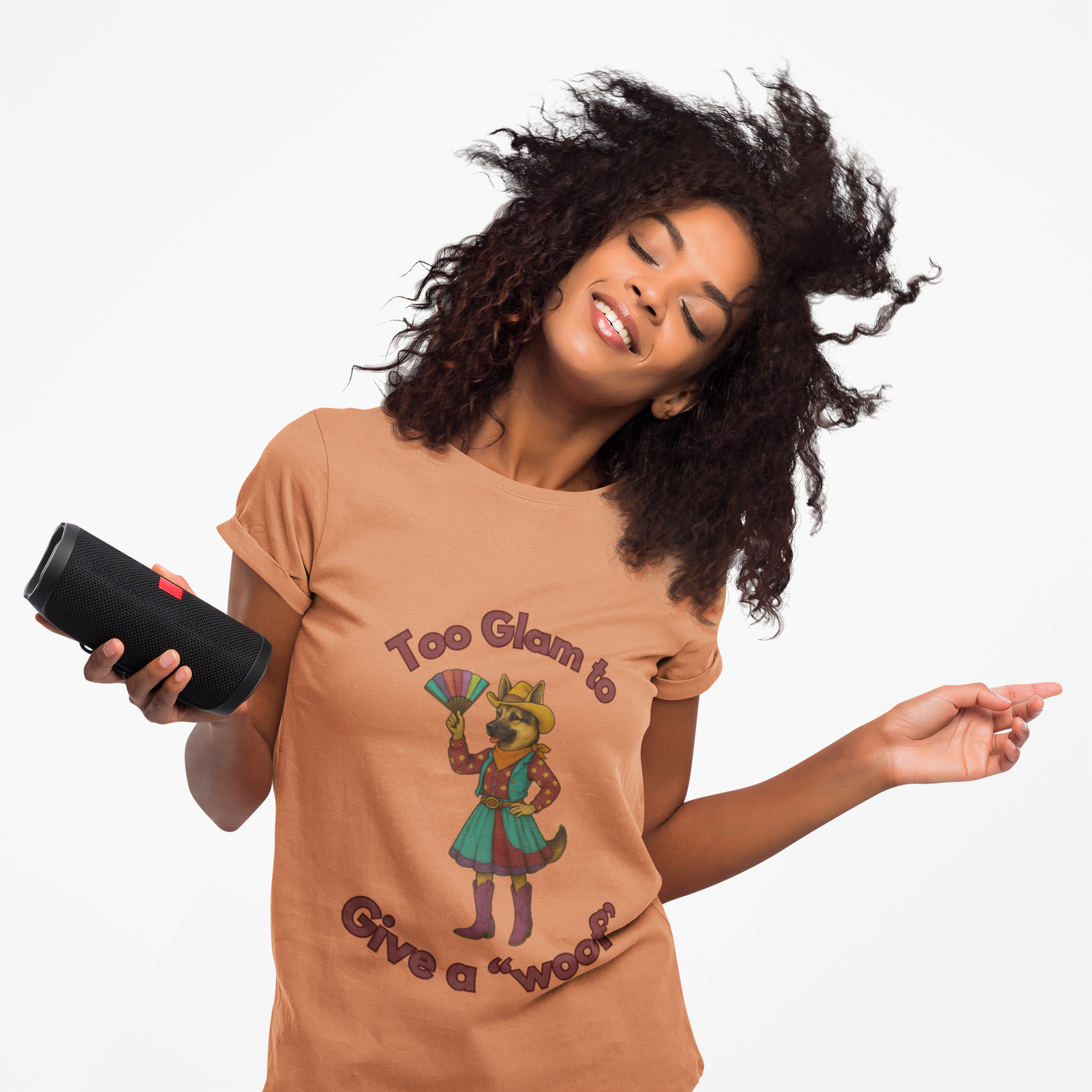 Too Glam to Give a Woof Unisex T-Shirt, Fun Dog Lover Tee, Gift for Pet Owners, Casual Dog-Themed Apparel, Perfect for Pets Day - Fantasy Dog Portraits