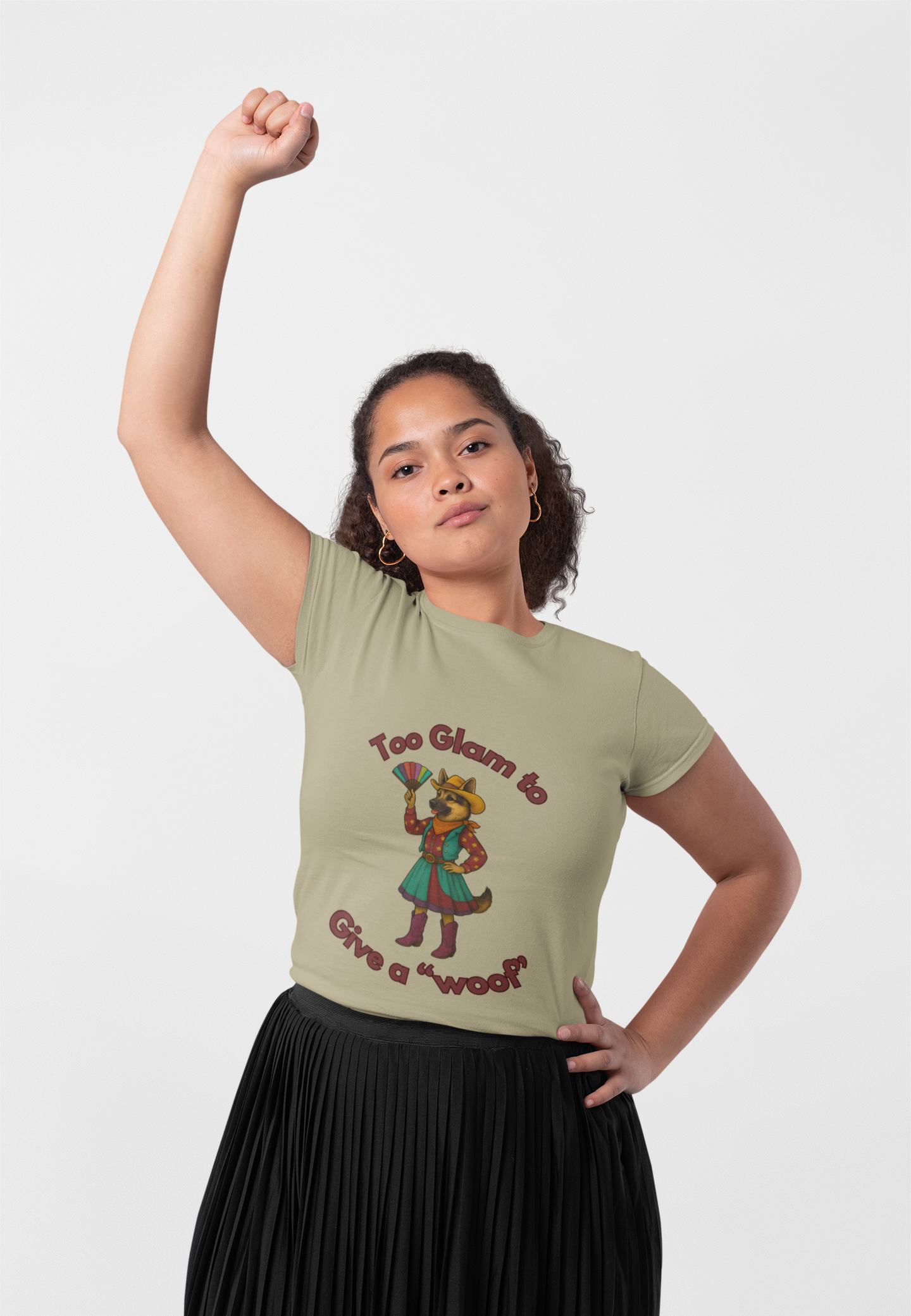 Too Glam to Give a Woof Unisex T-Shirt, Fun Dog Lover Tee, Gift for Pet Owners, Casual Dog-Themed Apparel, Perfect for Pets Day - Fantasy Dog Portraits