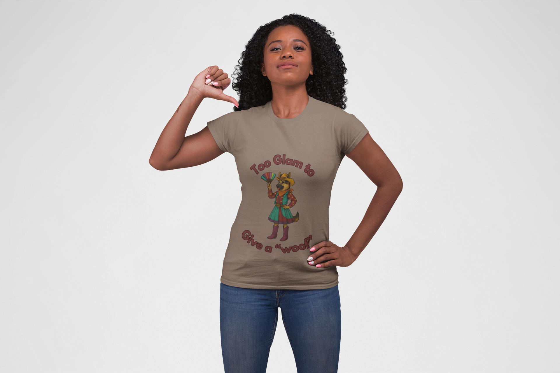 Too Glam to Give a Woof Unisex T-Shirt, Fun Dog Lover Tee, Gift for Pet Owners, Casual Dog-Themed Apparel, Perfect for Pets Day - Fantasy Dog Portraits