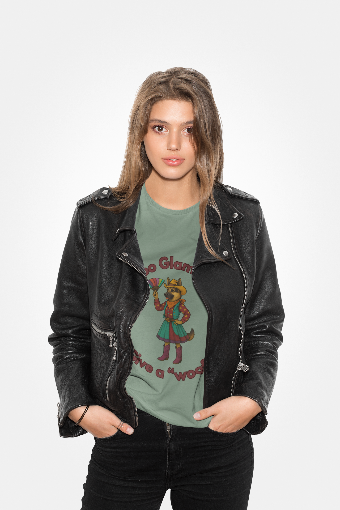 Too Glam to Give a Woof Unisex T-Shirt, Fun Dog Lover Tee, Gift for Pet Owners, Casual Dog-Themed Apparel, Perfect for Pets Day - Fantasy Dog Portraits