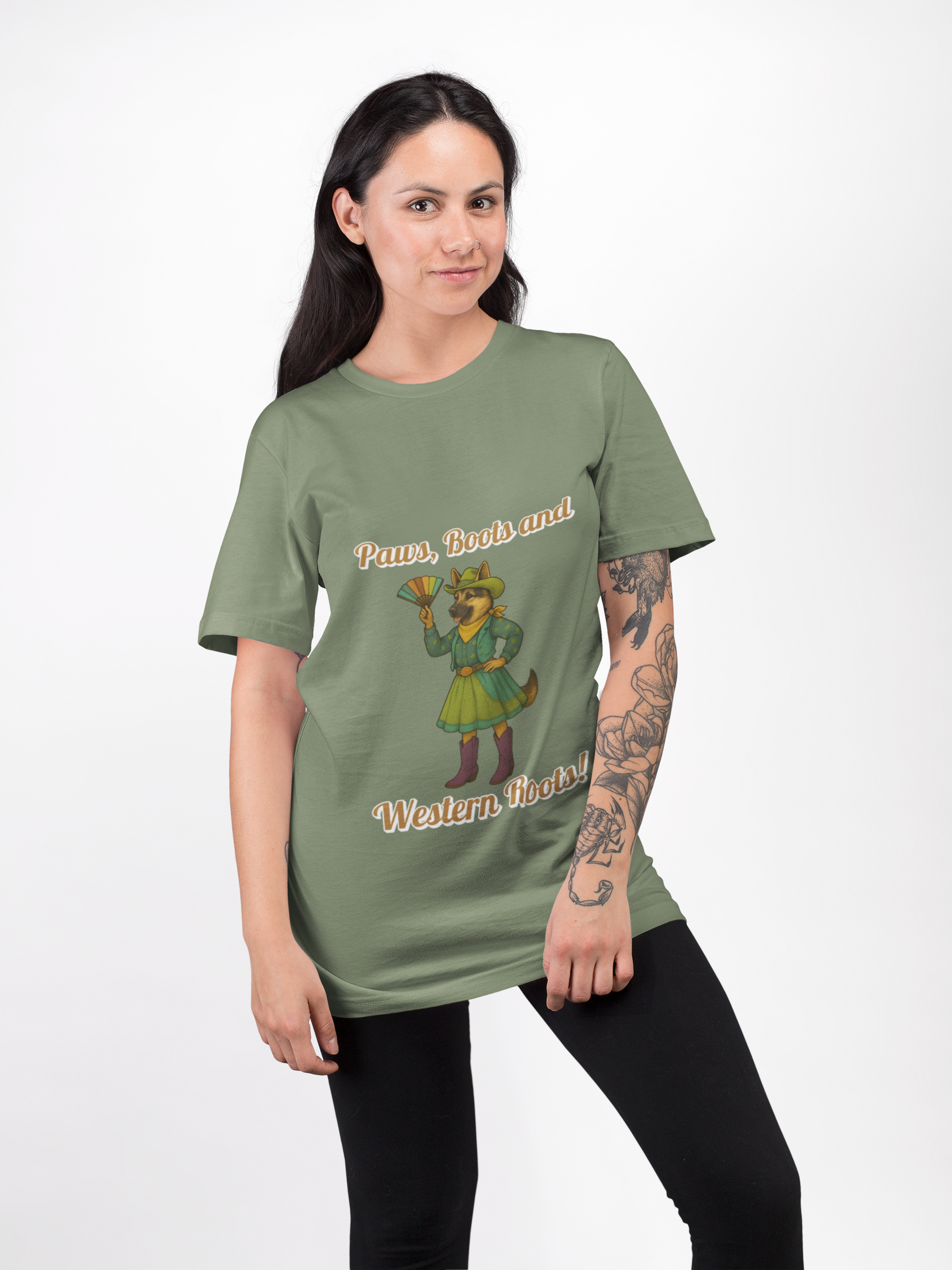 Western Roots Graphic Tee, Unisex T-Shirt for Country Lovers, Cute Animal Design, Casual Wear, Gift for Outdoors Enthusiasts, Fun Apparel - Fantasy Dog Portraits