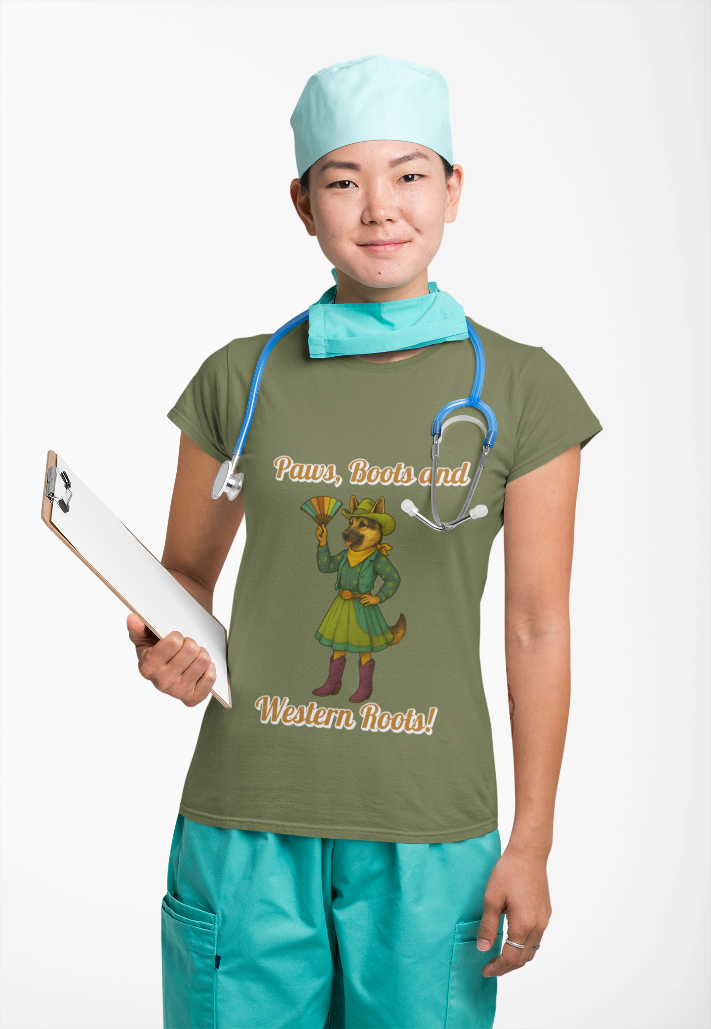 Western Roots Graphic Tee, Unisex T-Shirt for Country Lovers, Cute Animal Design, Casual Wear, Gift for Outdoors Enthusiasts, Fun Apparel - Fantasy Dog Portraits