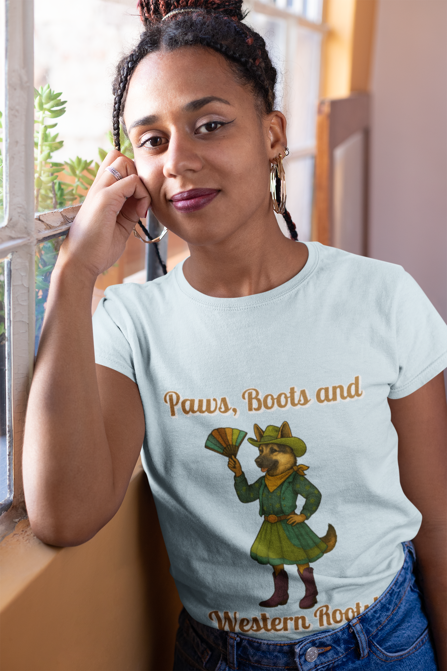 Western Roots Graphic Tee, Unisex T-Shirt for Country Lovers, Cute Animal Design, Casual Wear, Gift for Outdoors Enthusiasts, Fun Apparel - Fantasy Dog Portraits