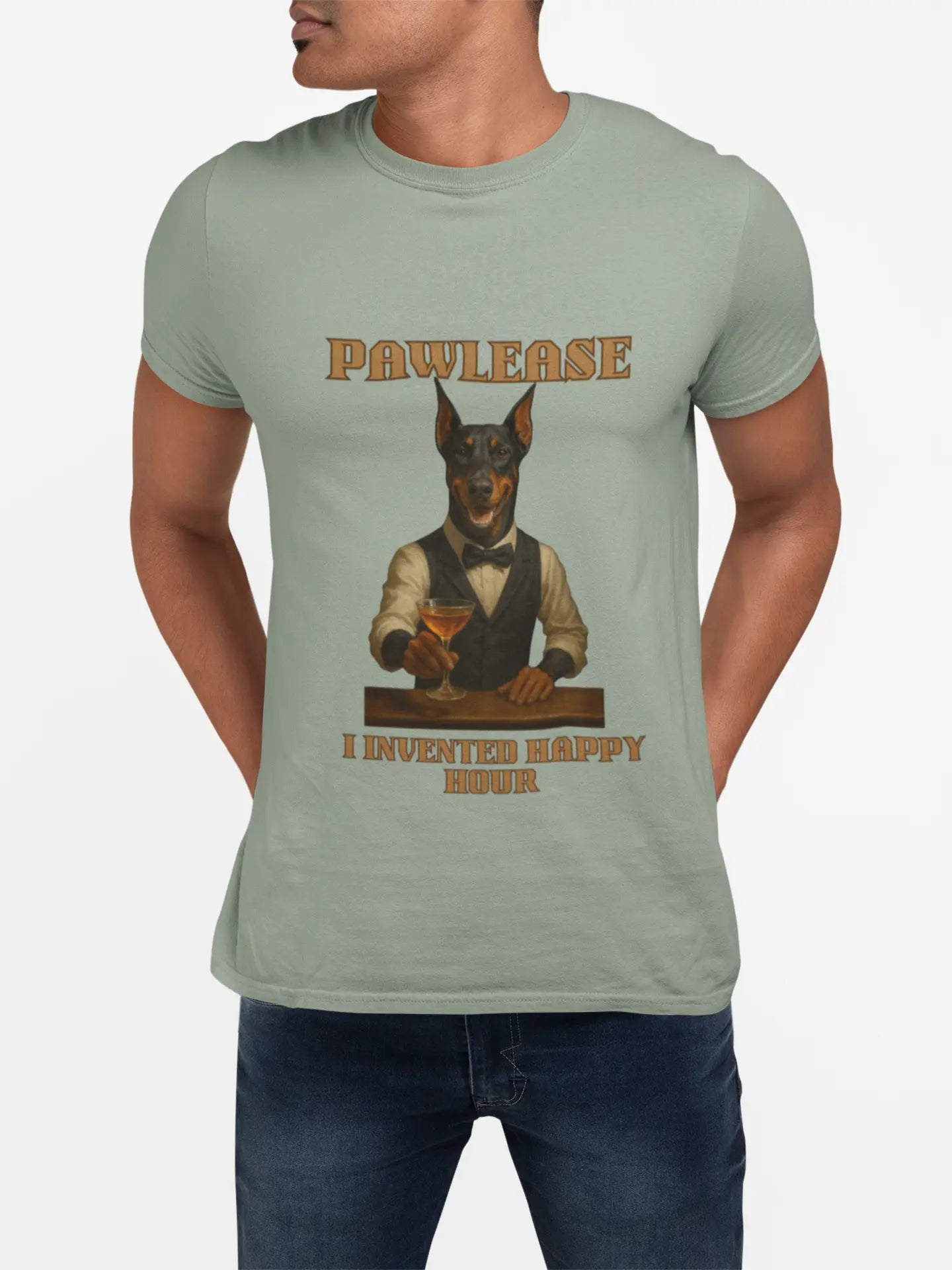 Unisex Funny Dog Lover T-Shirt | Pawlease I Invented Happy Hour, Pet Owner Gift, Casual Wear, Birthday Gift, Happy Hour Shirt
