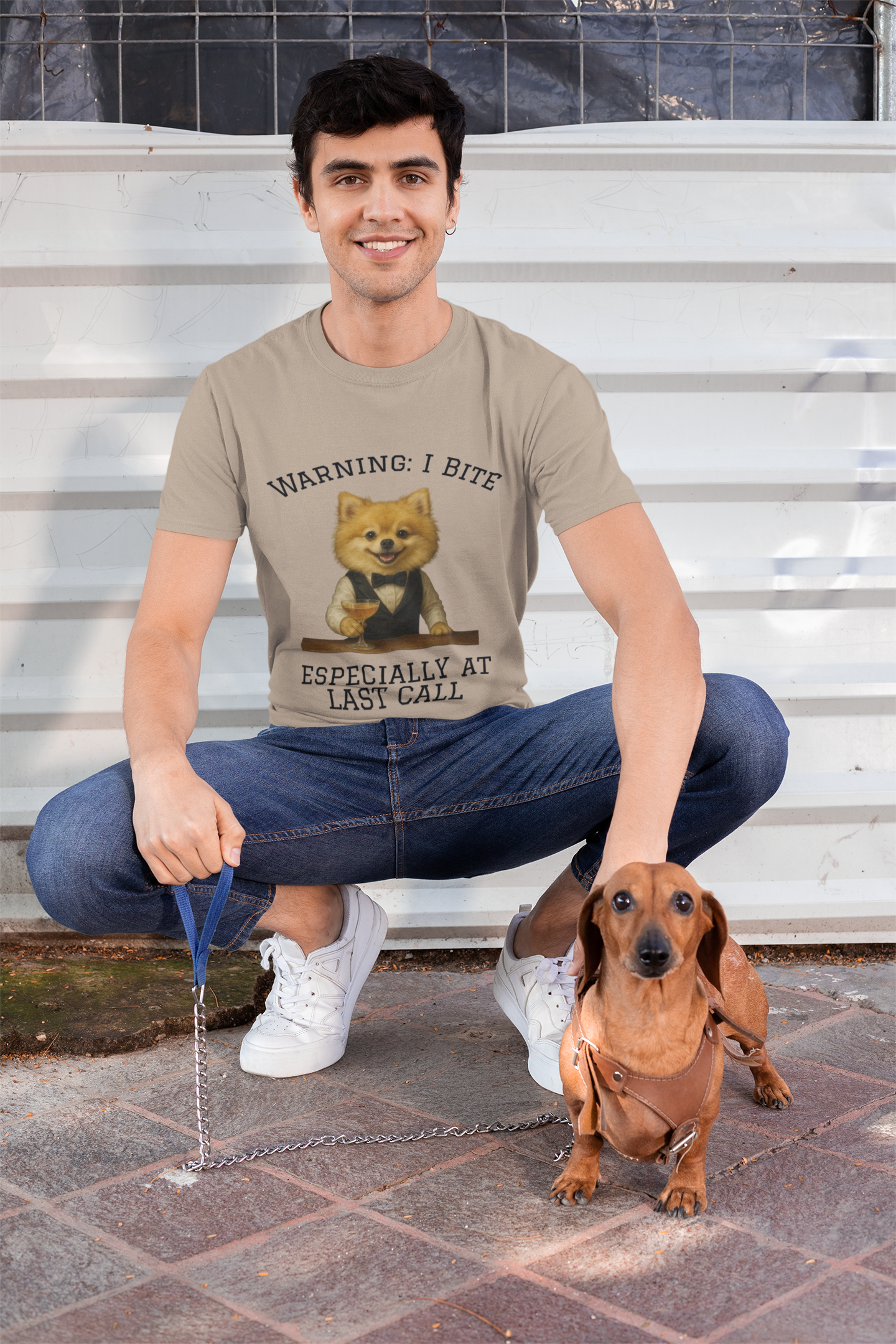 Warning: I Bite! Unisex Short Sleeve T-Shirt Funny Dog Lover Tee, Dog Owner Gift, Humor Shirt, Casual Wear, Birthday Gift