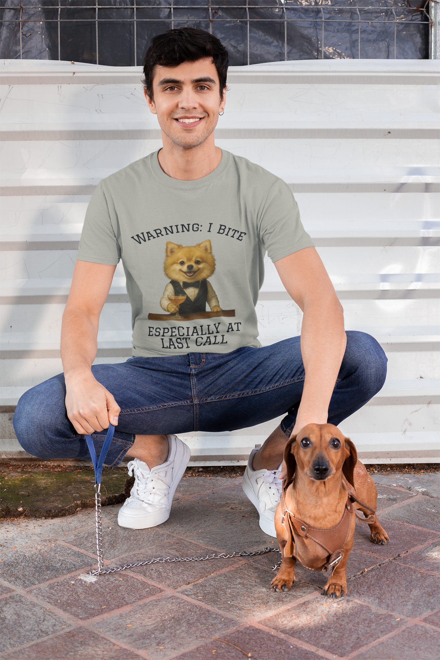 Warning: I Bite! Unisex Short Sleeve T-Shirt Funny Dog Lover Tee, Dog Owner Gift, Humor Shirt, Casual Wear, Birthday Gift