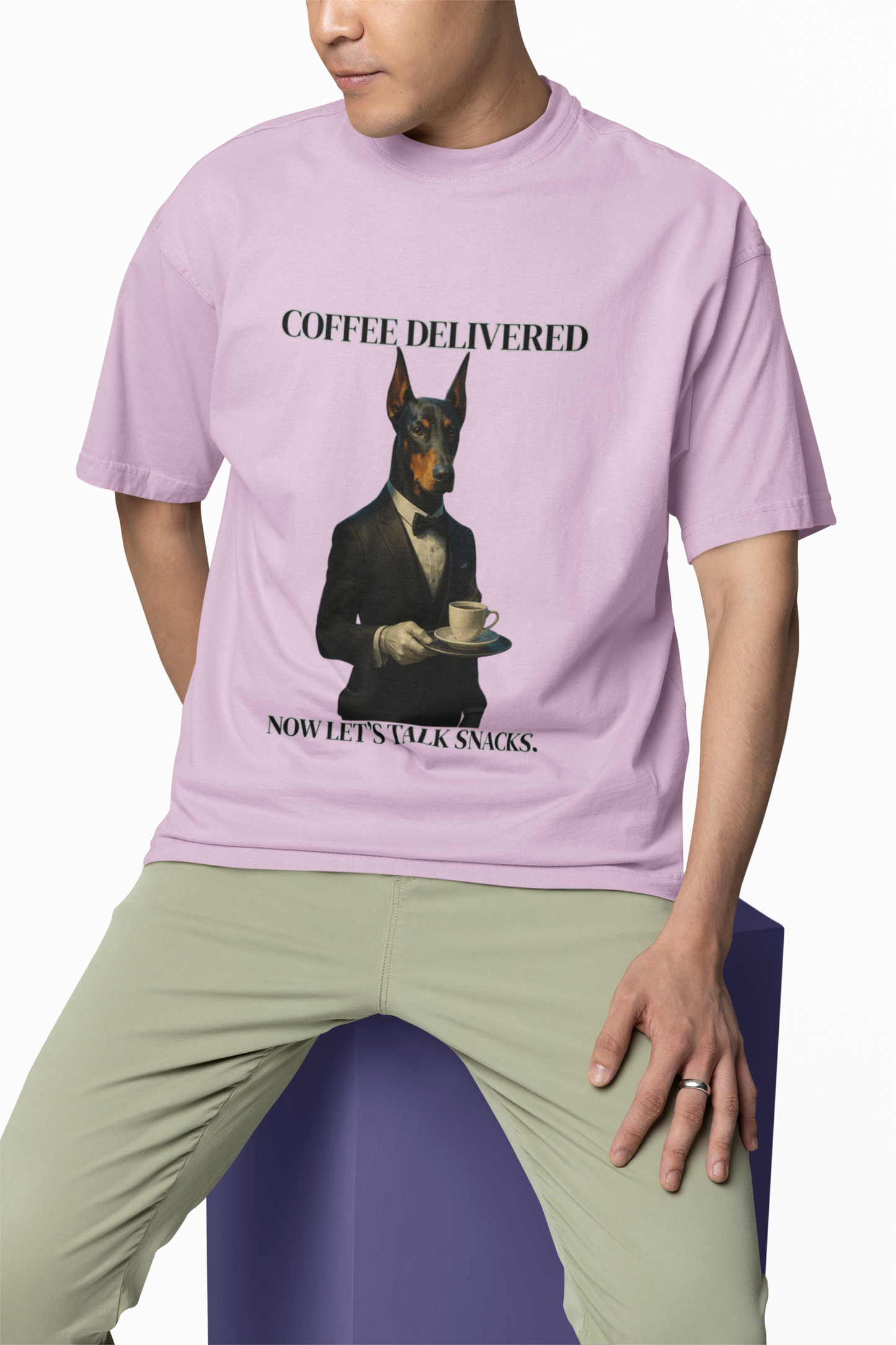 Unisex Coffee Delivered Unisex Tee - Funny Snack Lover Shirt, Coffee Gifts, Quirky Apparel, Humorous T-Shirt, Unique Coffee Lover Gift