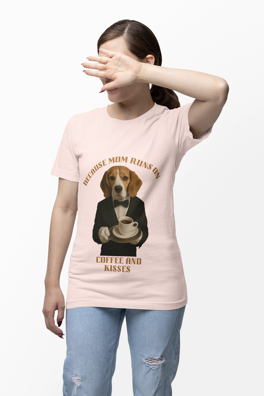 Coffee and Kisses Dog Tee, Unisex Dog Lover T-Shirt, Fun Gift for Pet Owners, Birthday Gift, Casual Wear