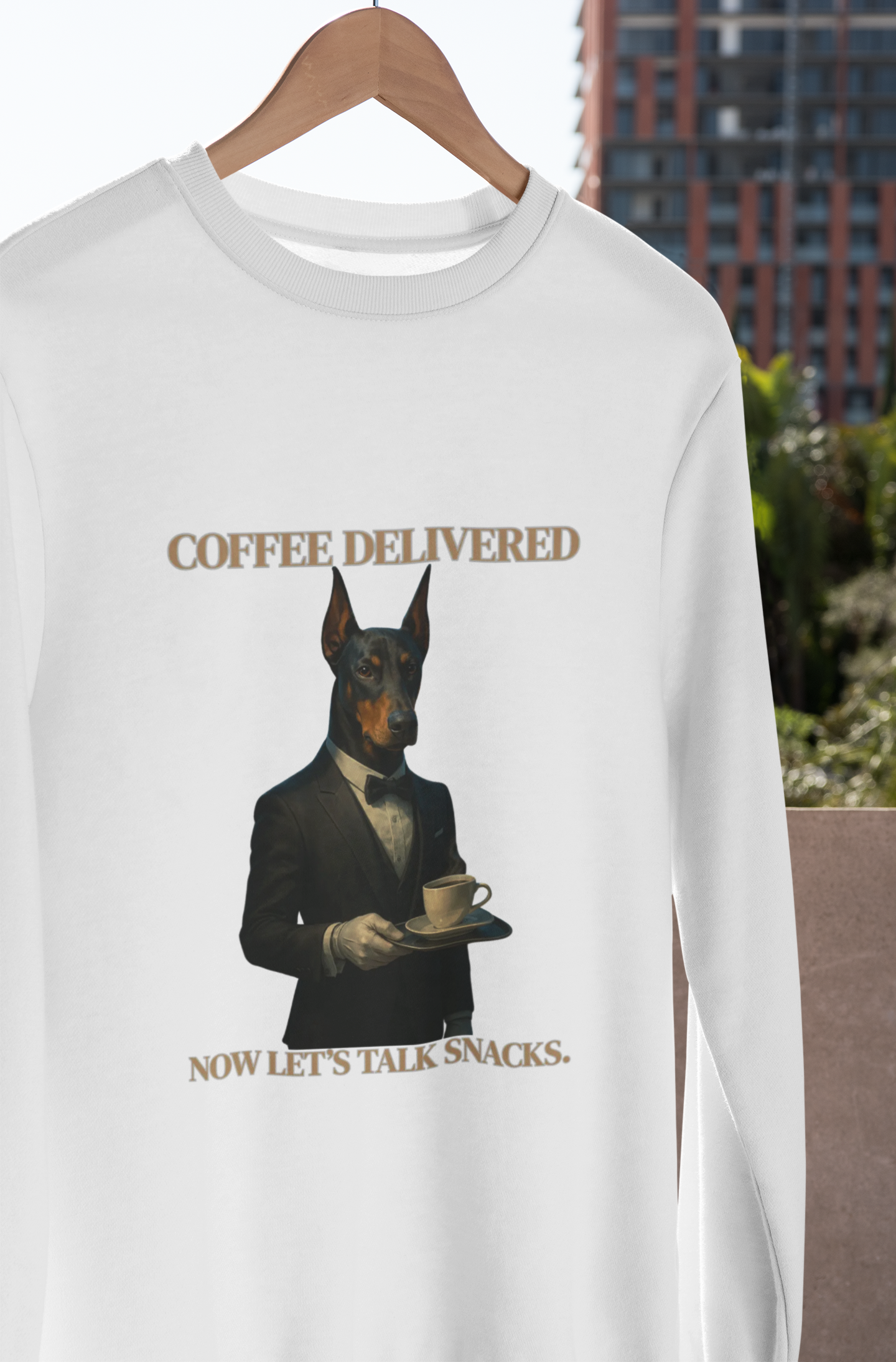 Posh Pooch Serving CoffeeFantasy Dog Portraits