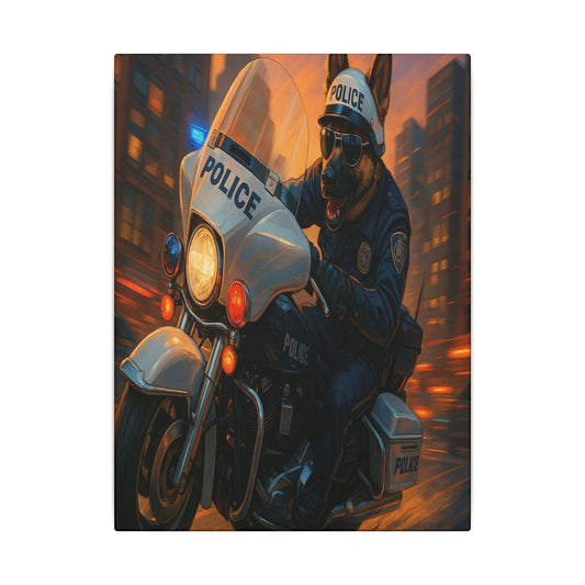 Canine Cop on Cruise-Fantasy Dog Portraits - Fantasy Dog Portraits