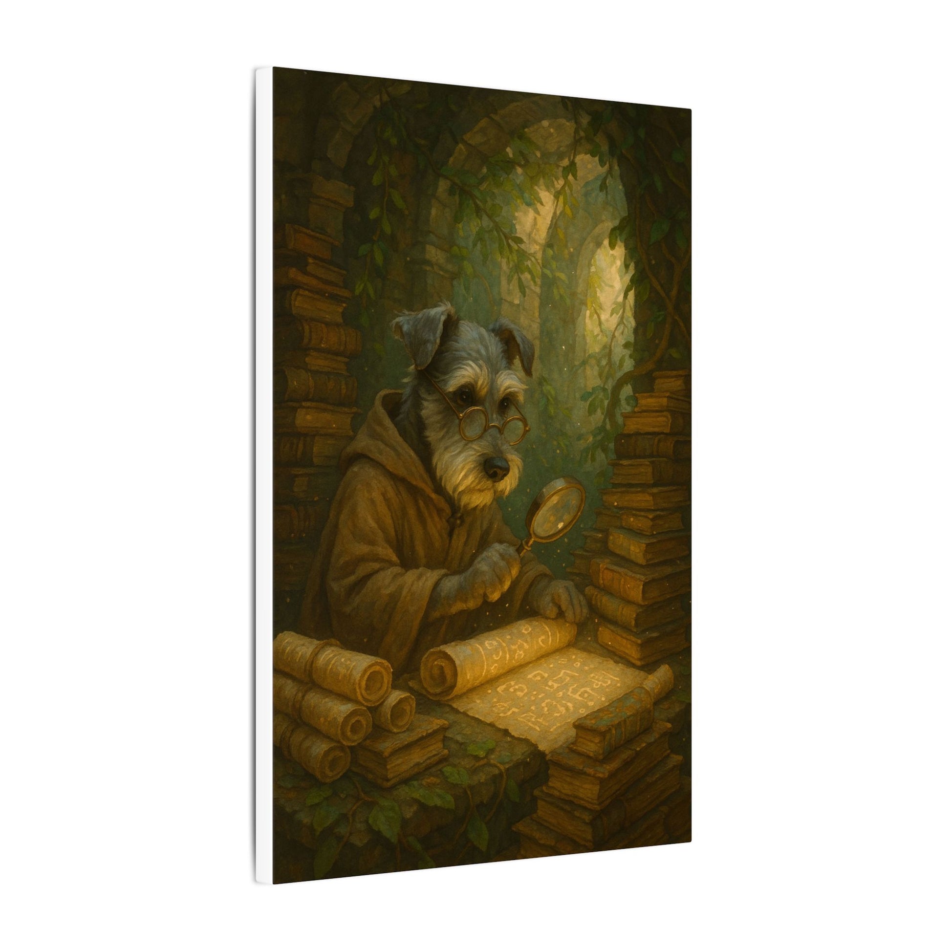 Scholar Pup's Discovery-Fantasy Dog Portraits - Fantasy Dog Portraits