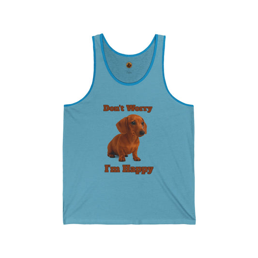 Don't Worry Unisex Jersey Tank - Fantasy Dog Portraits