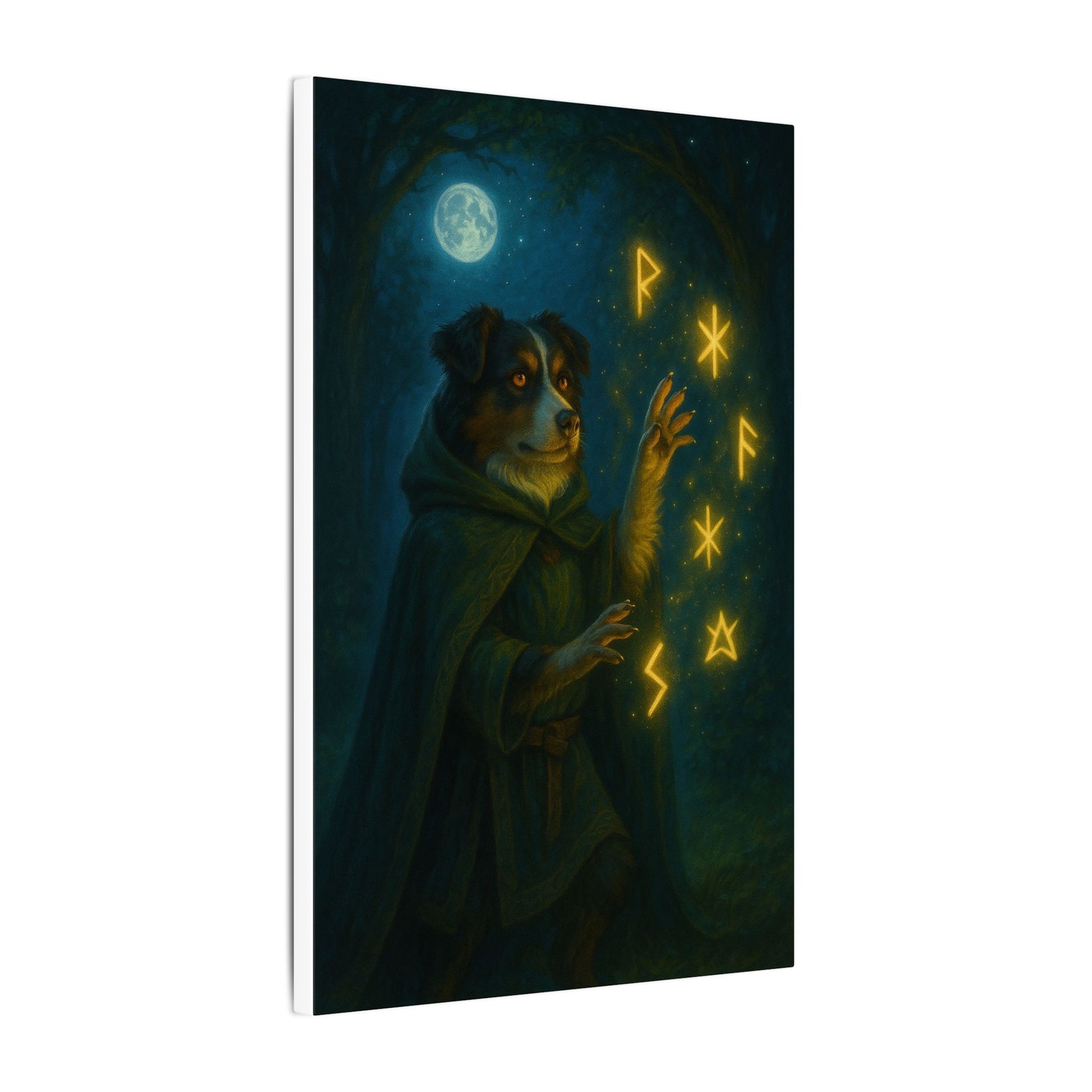 Lunar Rune Keeper-Fantasy Dog Portraits - Fantasy Dog Portraits