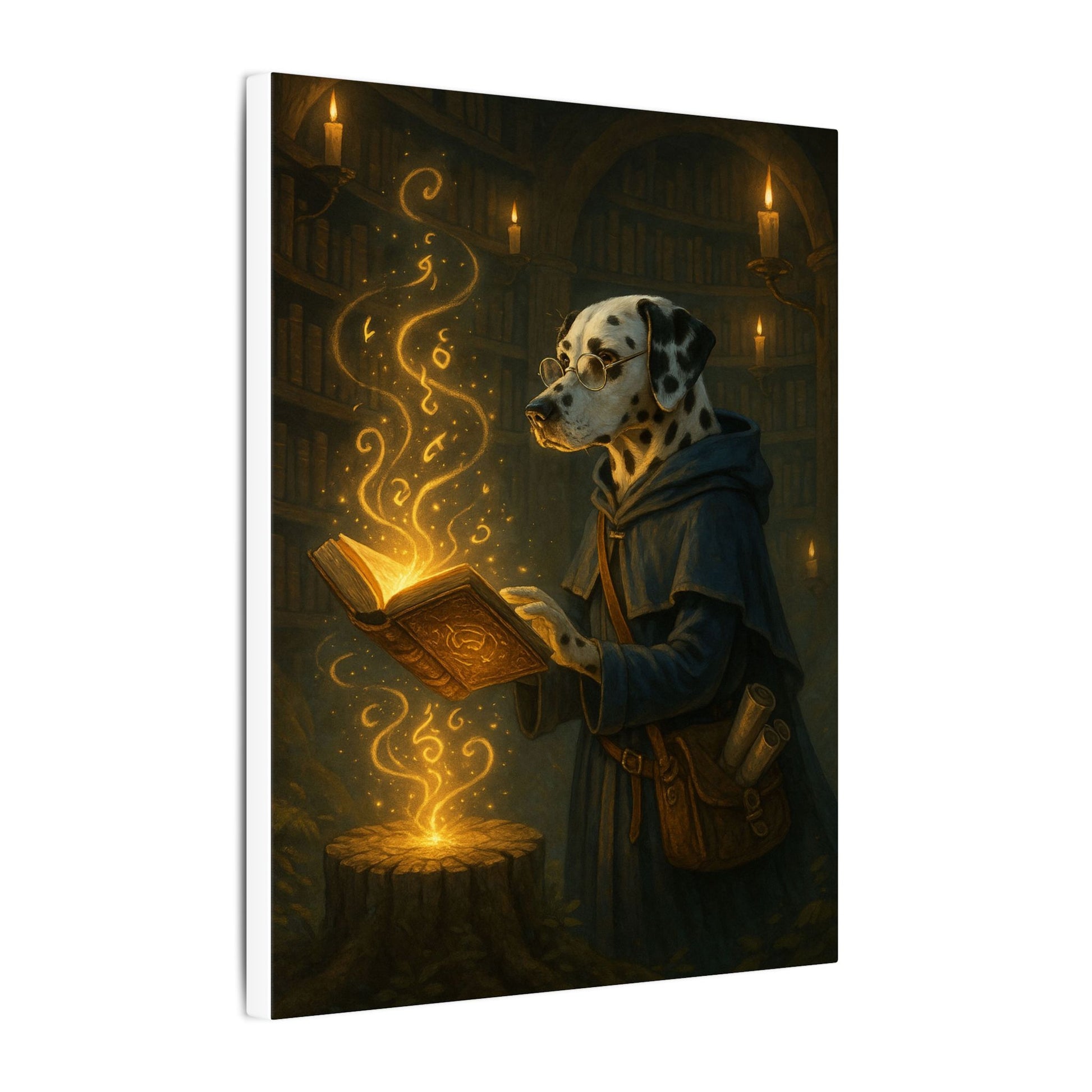 Studious Canine Wizard-Fantasy Dog Portraits - Fantasy Dog Portraits