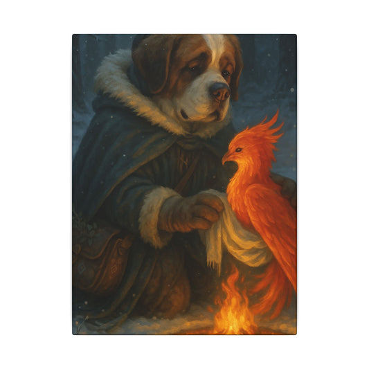 Guardians of the Frozen Flame-Fantasy Dog Portraits - Fantasy Dog Portraits