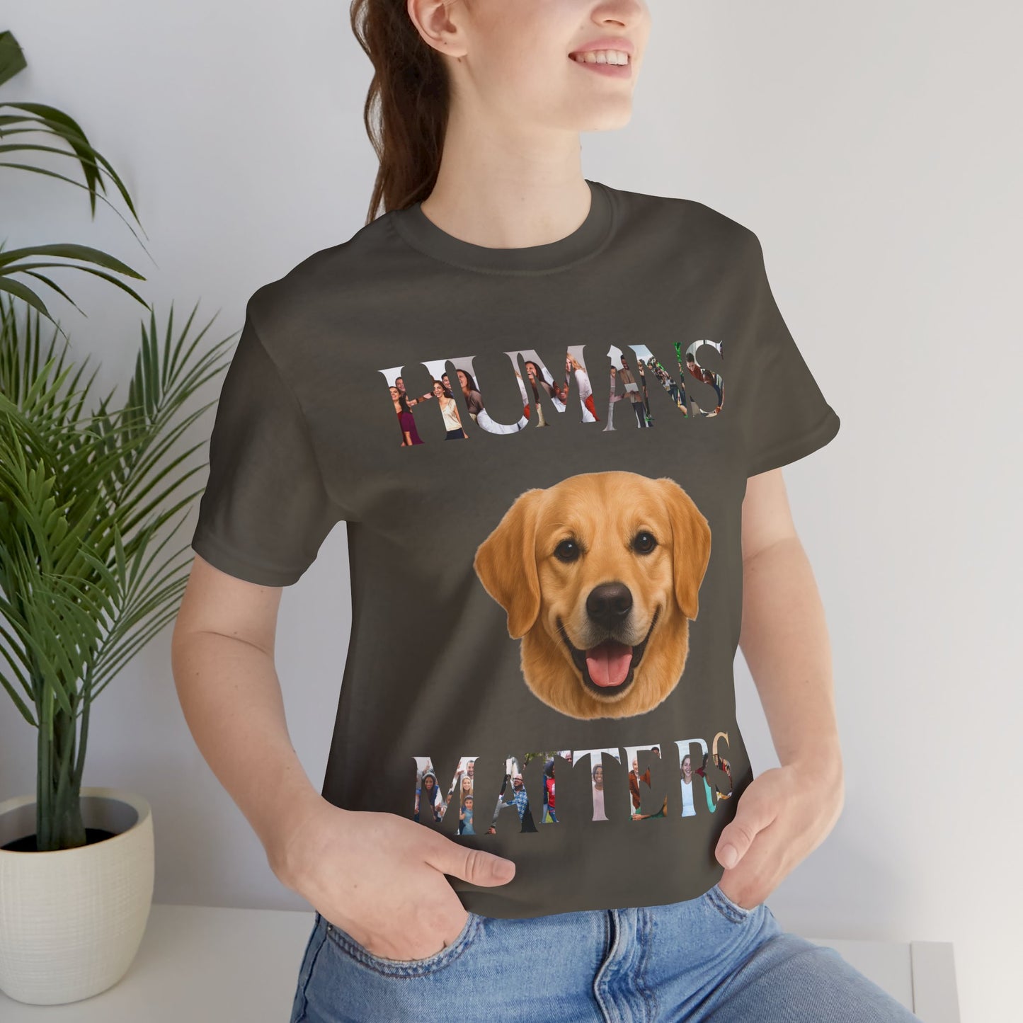 Humans Matter Dog Lover Tee - Unisex Jersey Short Sleeve Shirt, Animal Advocate Gift, Pet Lovers T-Shirt, Dog Appreciation Apparel, [...]