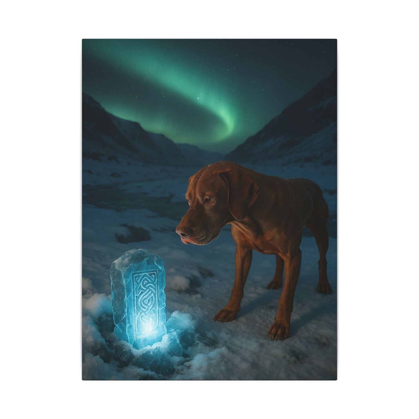 Guardian of the Arctic Monolith-Fantasy Dog Portraits - Fantasy Dog Portraits