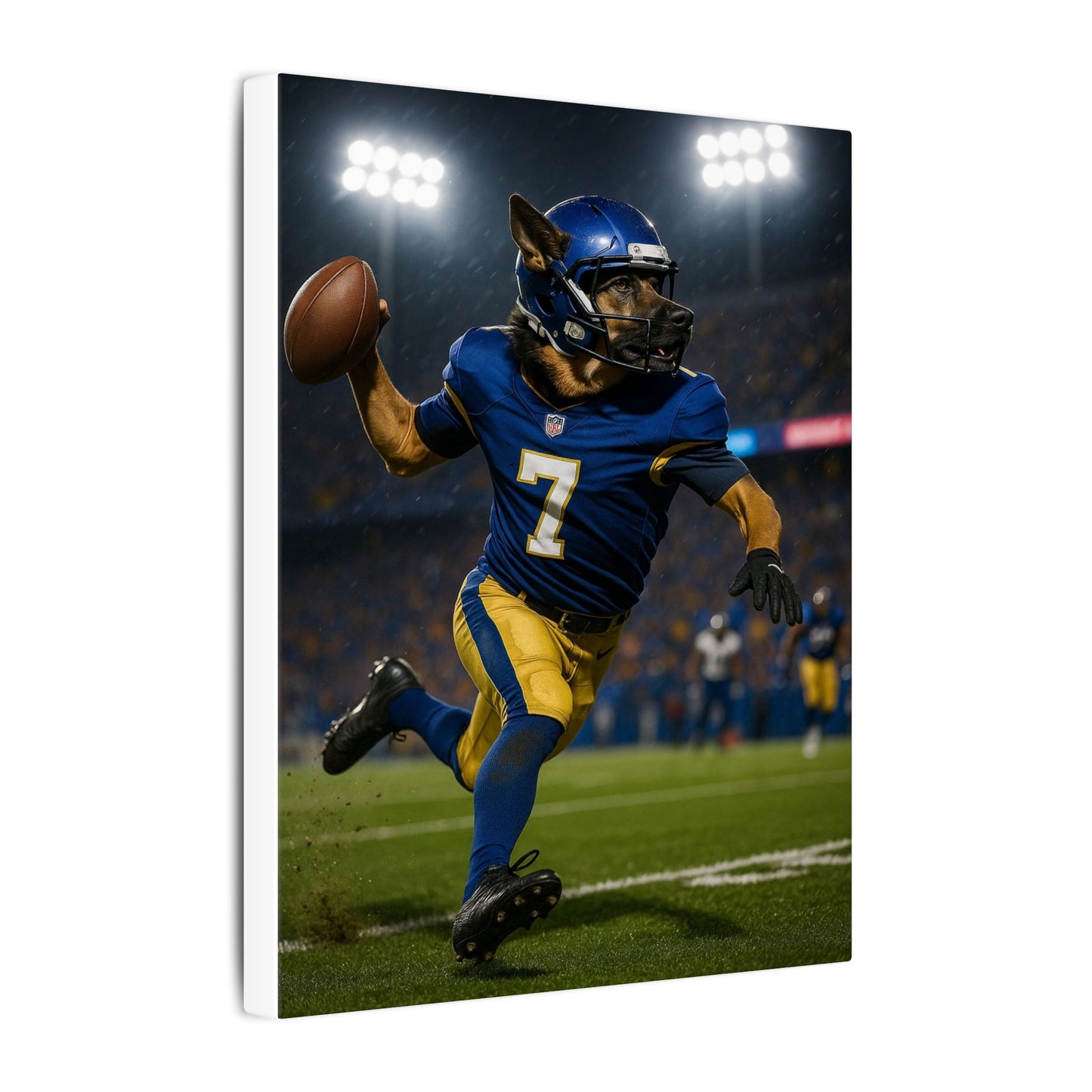 Quarterback Bark-Fantasy Dog Portraits - Fantasy Dog Portraits