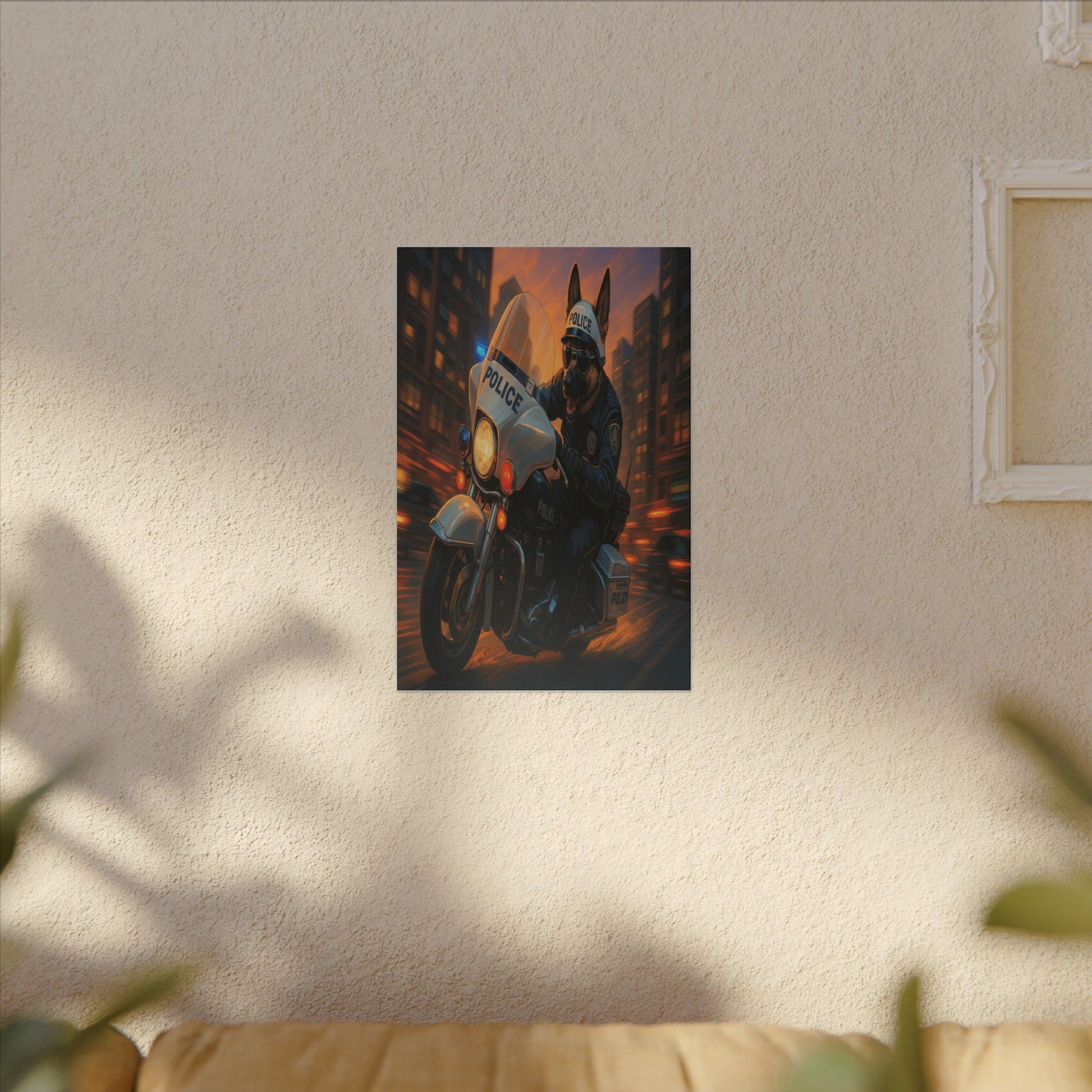 Canine Cop on Cruise-Fantasy Dog Portraits - Fantasy Dog Portraits