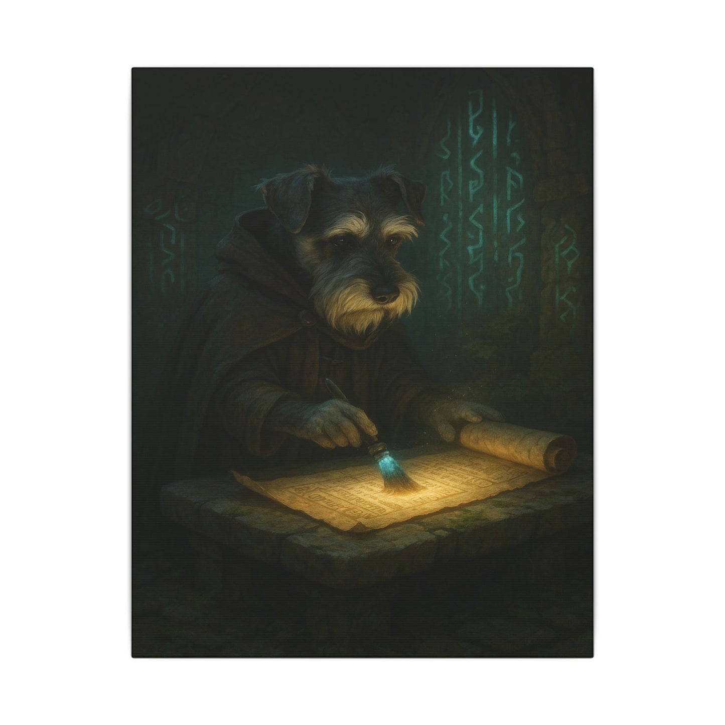 The Mystic Scribe-Fantasy Dog Portraits - Fantasy Dog Portraits