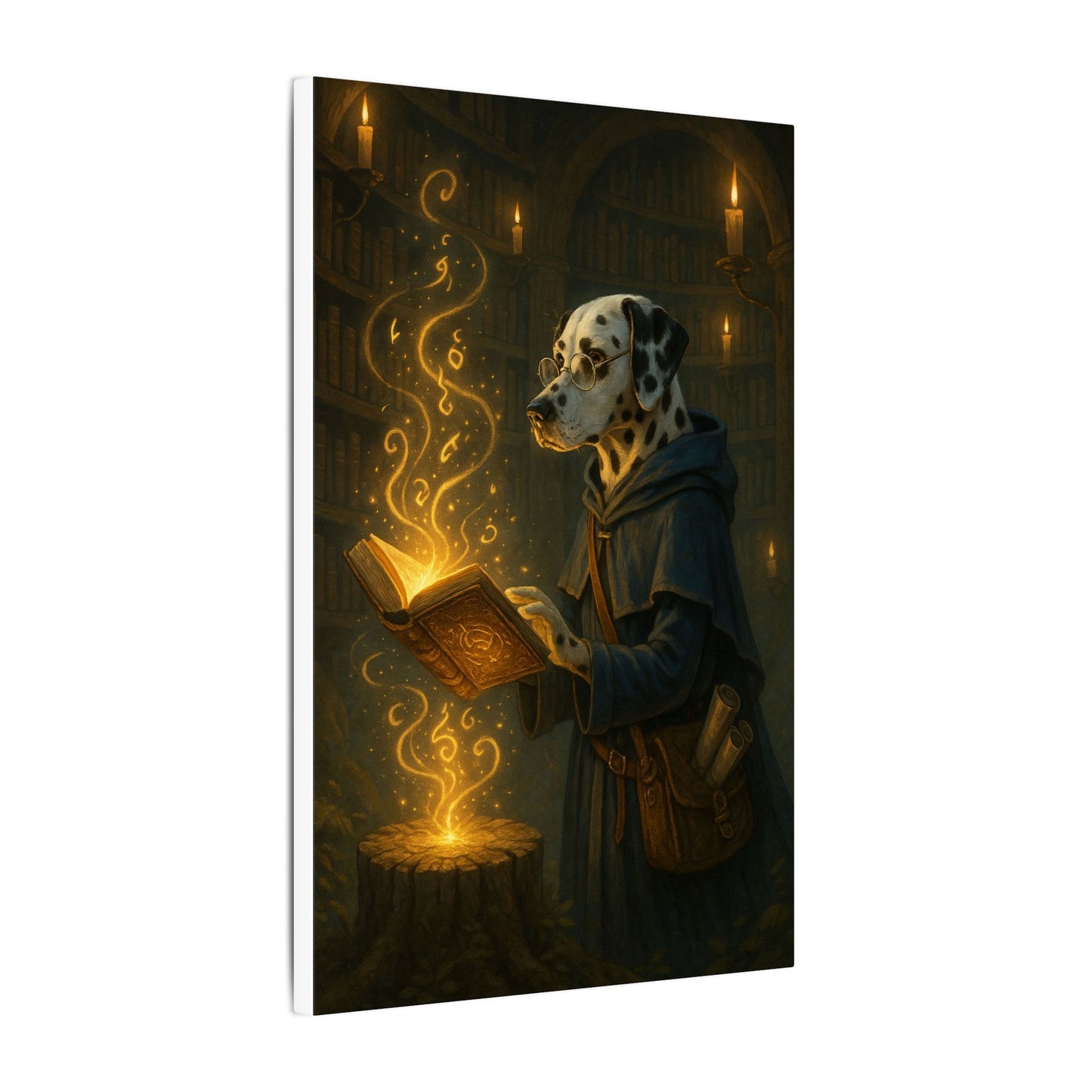 Studious Canine Wizard-Fantasy Dog Portraits - Fantasy Dog Portraits