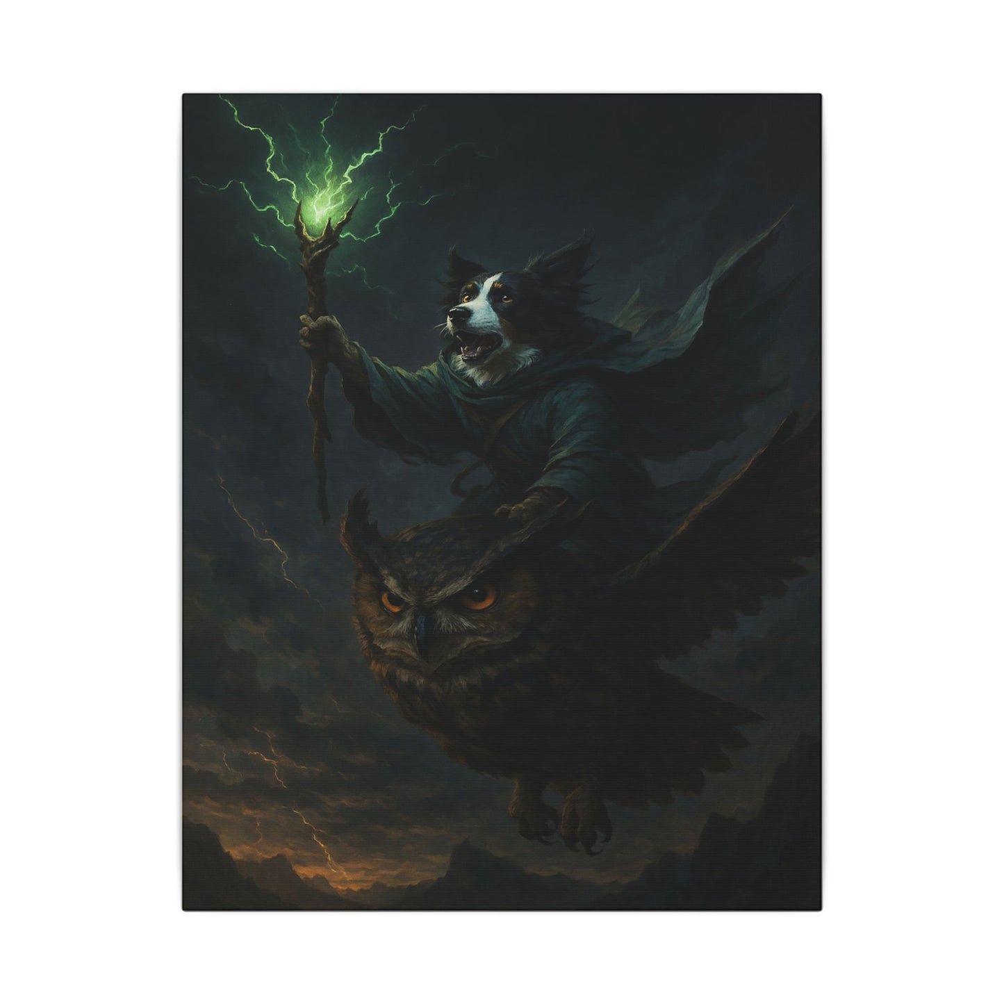 Magical Guardians of the Storm-Fantasy Dog Portraits - Fantasy Dog Portraits