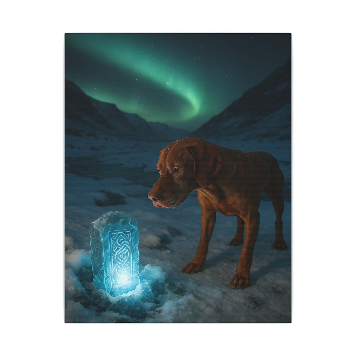 Guardian of the Arctic Monolith-Fantasy Dog Portraits - Fantasy Dog Portraits