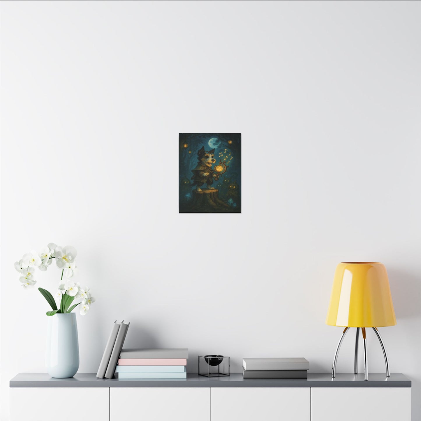 Moonlit Musical Voyage-Fantasy Dog Portraits - Fantasy Dog Portraits
