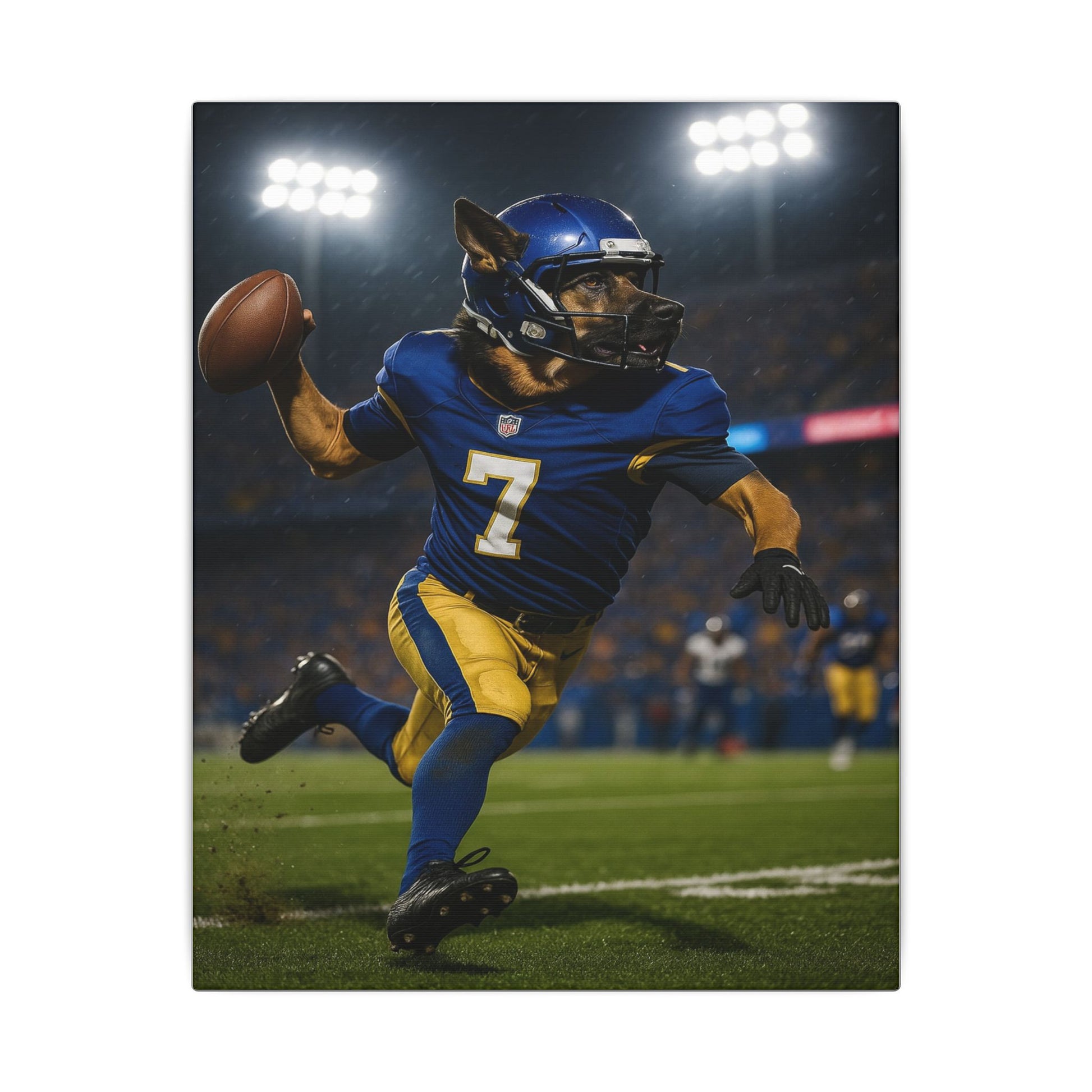 Quarterback Bark-Fantasy Dog Portraits - Fantasy Dog Portraits