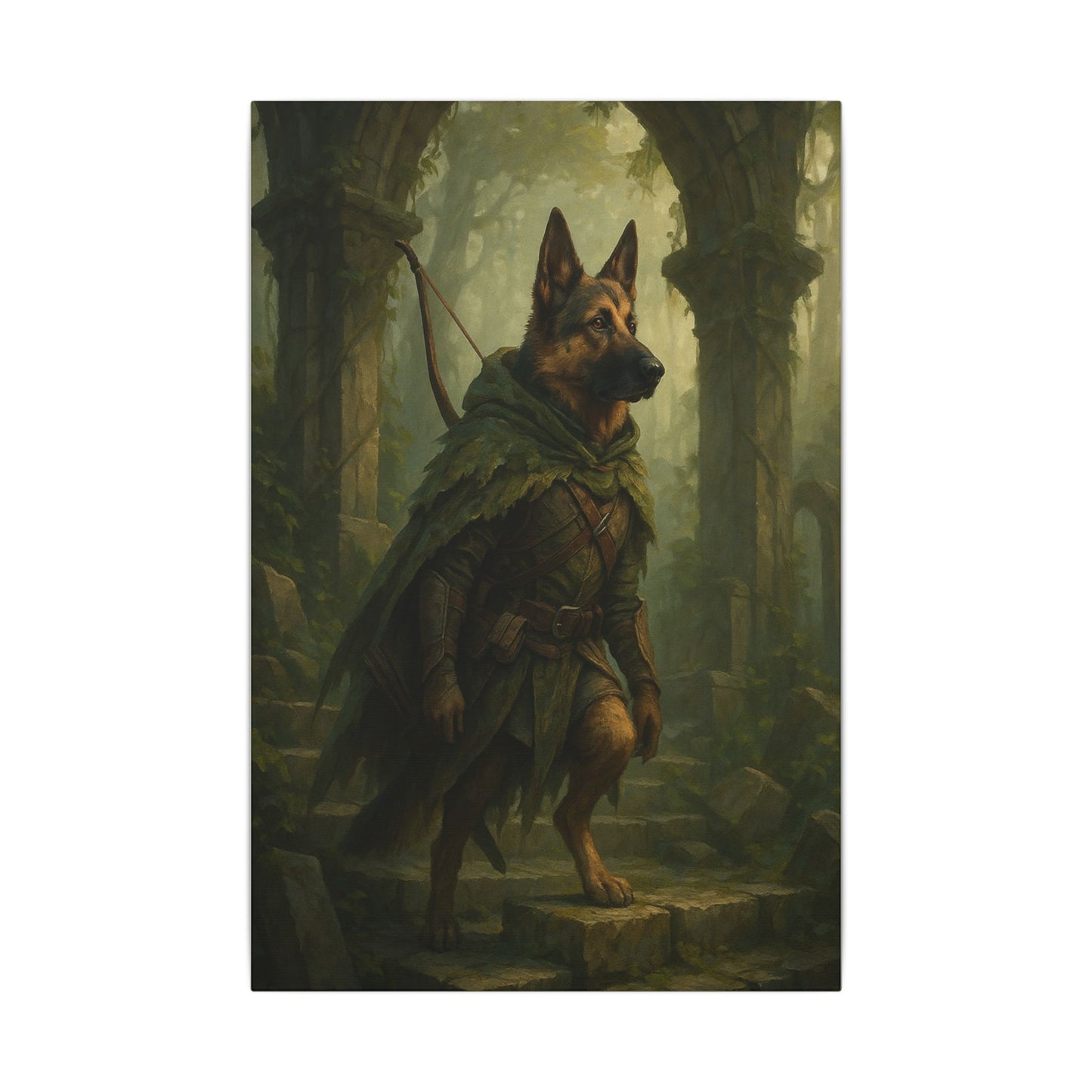 Guardian of the Misty Woods-Fantasy Dog Portraits - Fantasy Dog Portraits