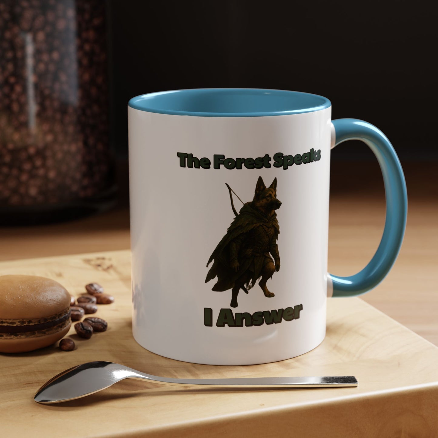 Mug - Ancient Forest Ranger Dog Coffee Mug 11, 15oz - Fantasy Dog Portraits