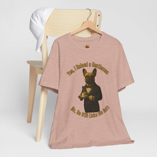 Unisex Gentleman Dog Tee | Funny Pet Lover T-shirt, Gift for Dog Parents, Humorous Animal Shirt, Casual Wear, Dog-themed Apparel
