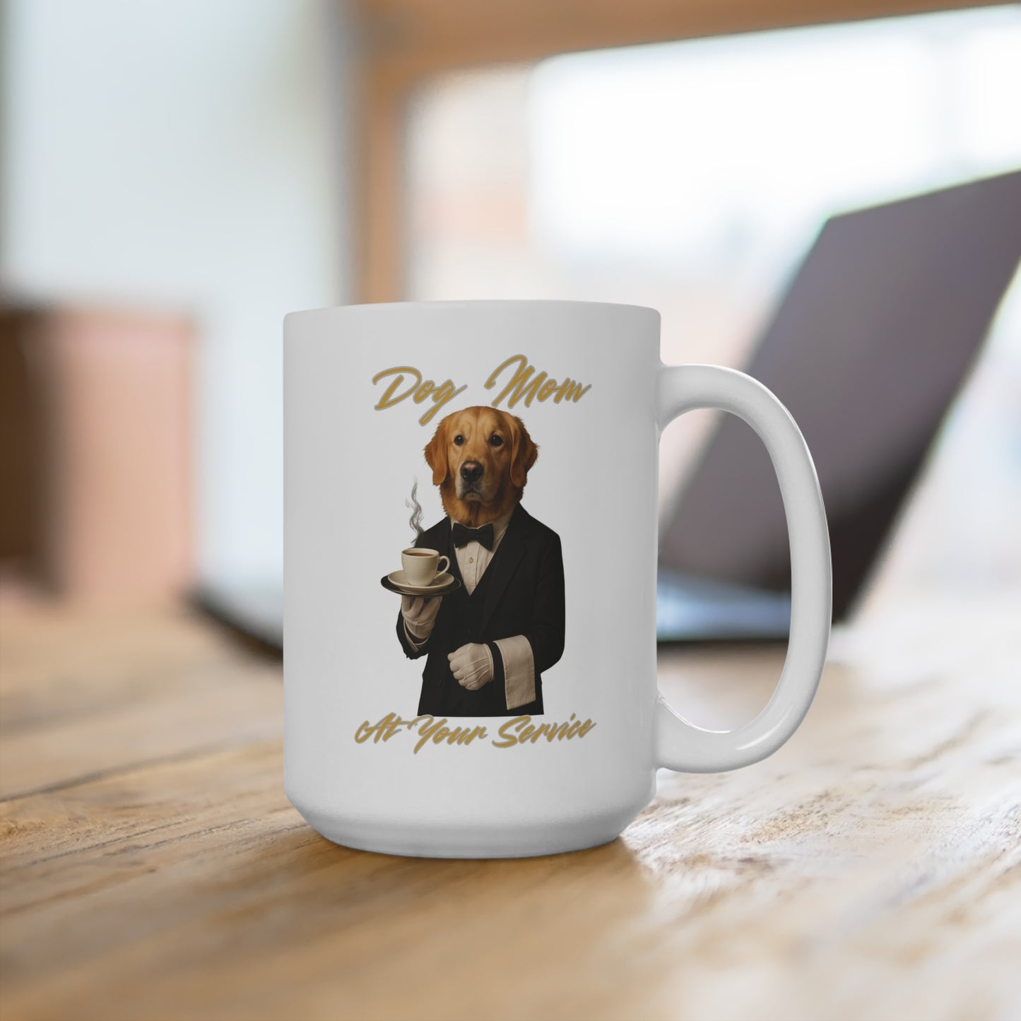 Dog Mom Coffee Mug, Funny Pet Lover Gift, Golden Retriever Mugs, Cute Dog Mom Cup, Animal Lover Present