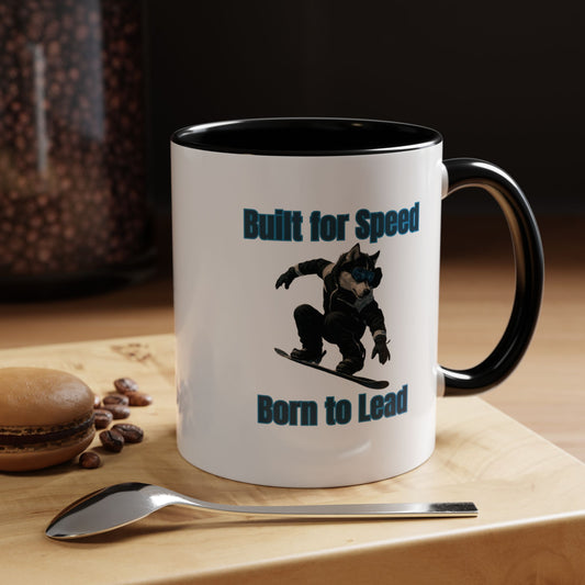 Mug - Dog on Snowboard Coffee Mug (11, 15oz) - Fantasy Dog Portraits