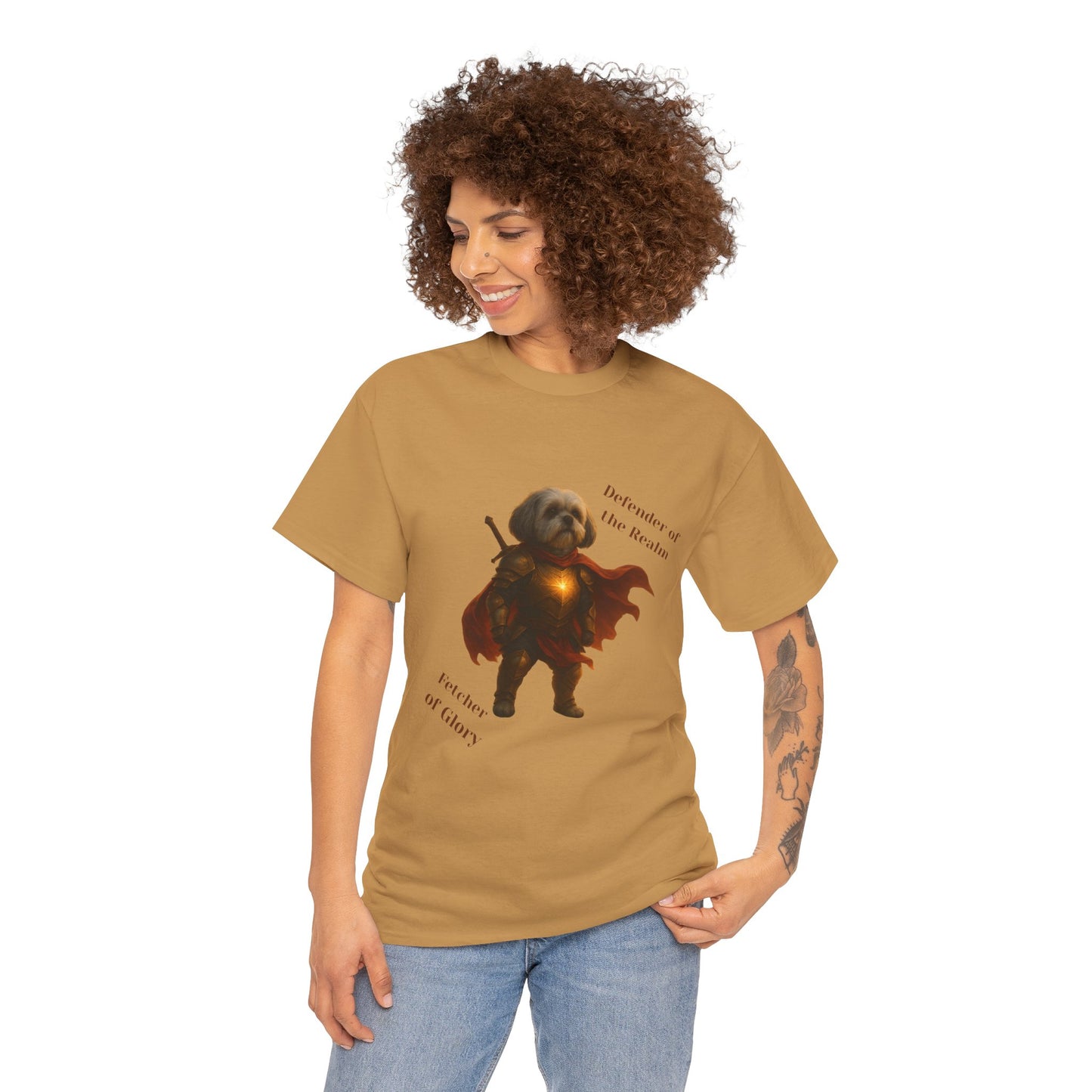 Fantasy Dog Portrait Unisex Heavy Cotton Tee - Fantasy Dog Portraits