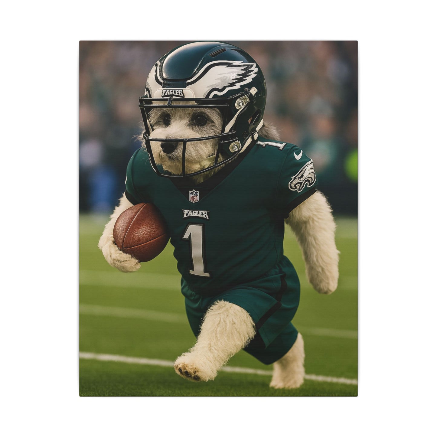 Furry Football Hero-Fantasy Dog Portraits - Fantasy Dog Portraits