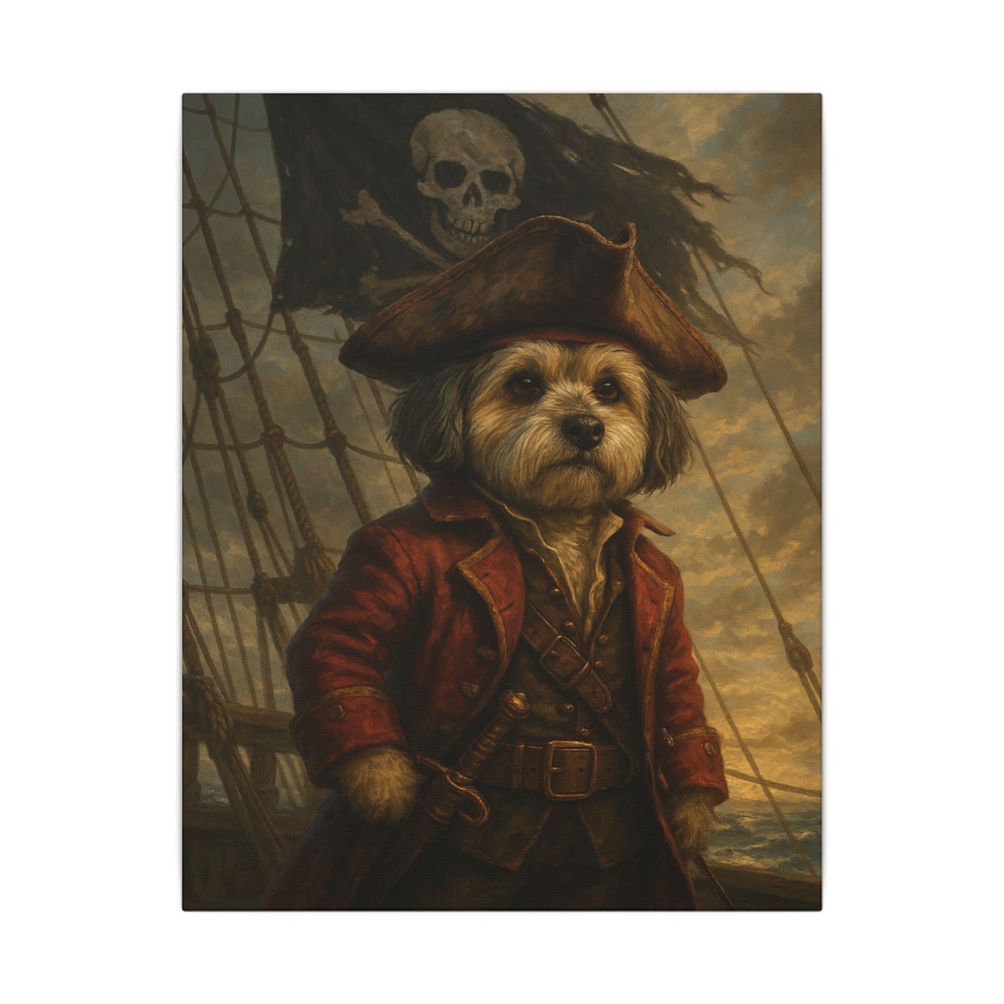 Scruffy Jack's Seafaring Adventure-Fantasy Dog Portraits - Fantasy Dog Portraits