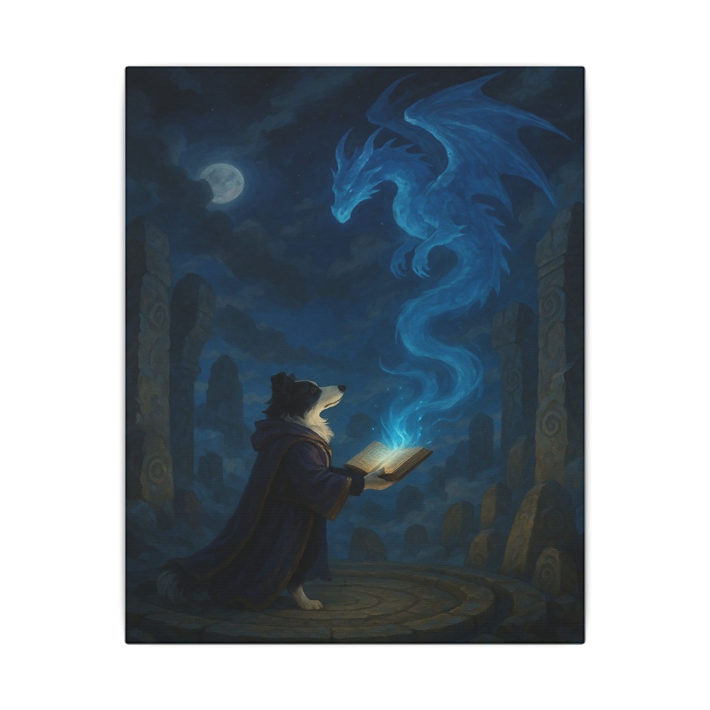 Moonlit Conjuring-Fantasy Dog Portraits - Fantasy Dog Portraits