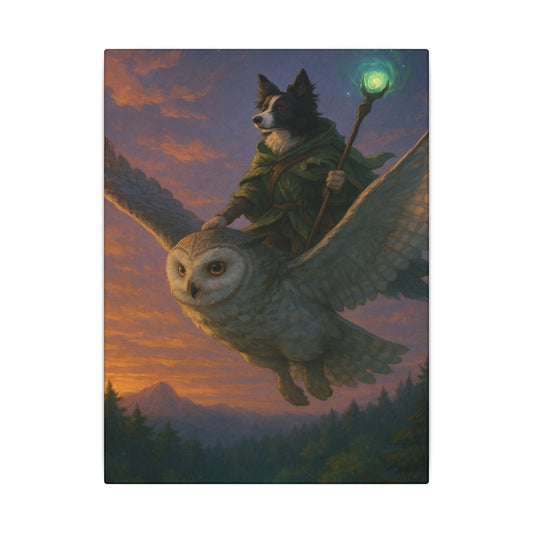 Twilight Wizard's Journey-Fantasy Dog Portraits - Fantasy Dog Portraits