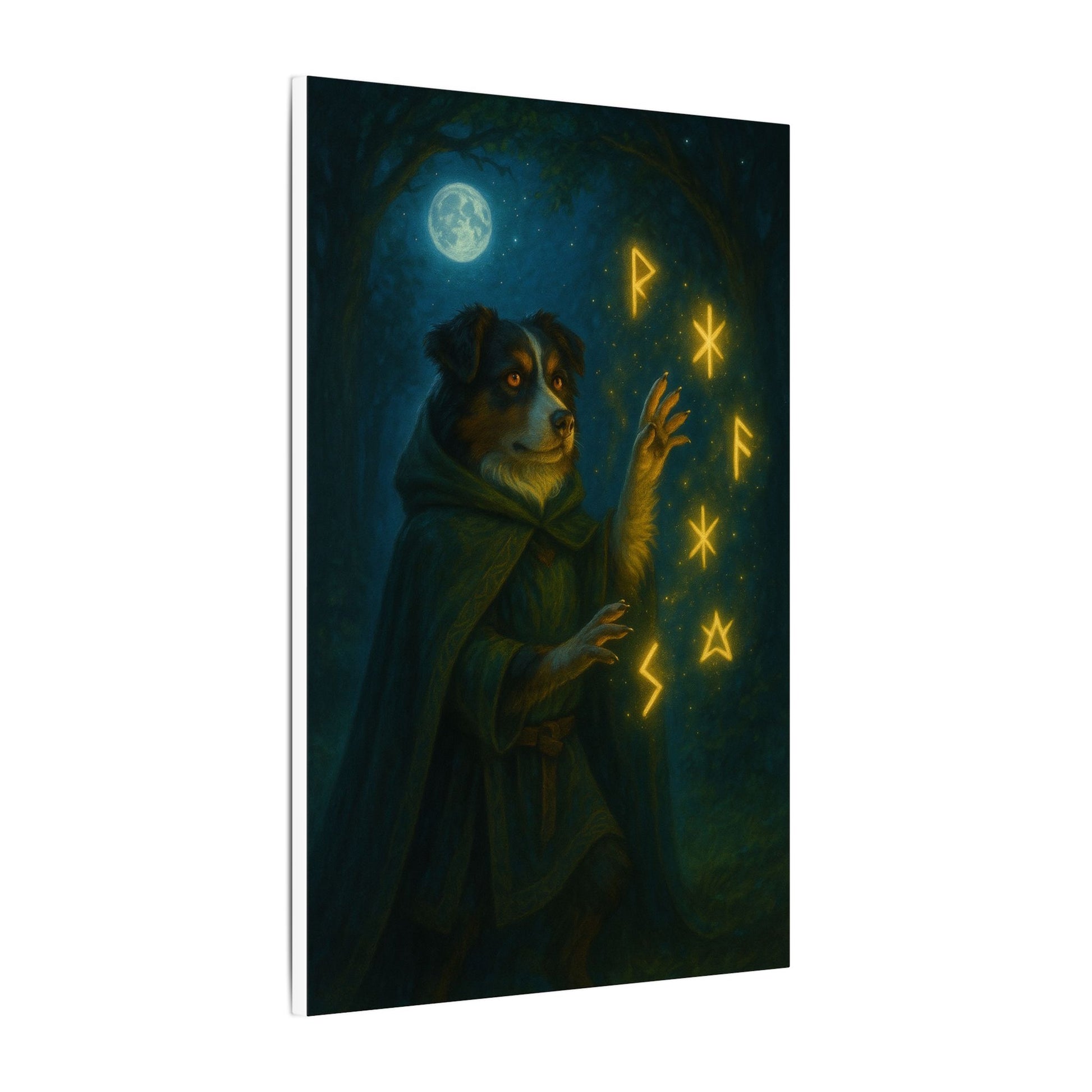 Lunar Rune Keeper-Fantasy Dog Portraits - Fantasy Dog Portraits