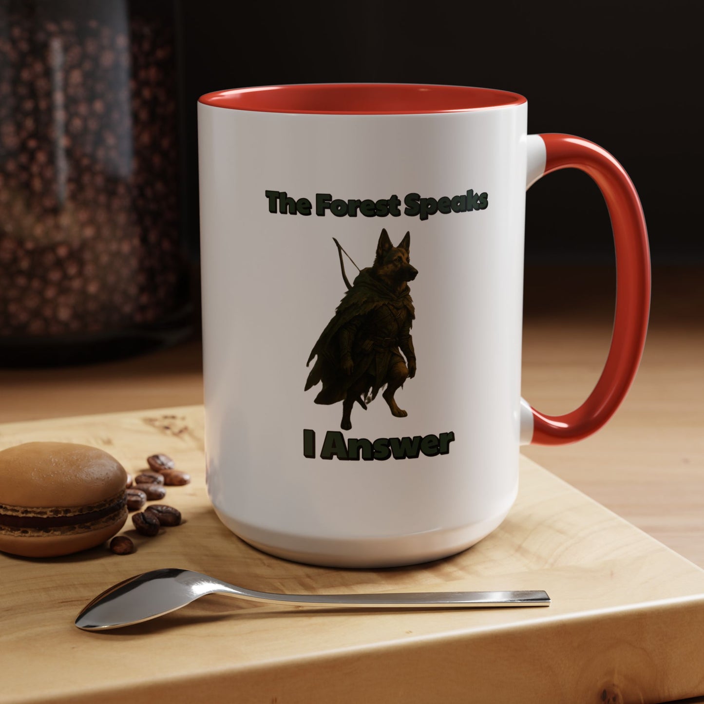 Mug - Ancient Forest Ranger Dog Coffee Mug 11, 15oz - Fantasy Dog Portraits