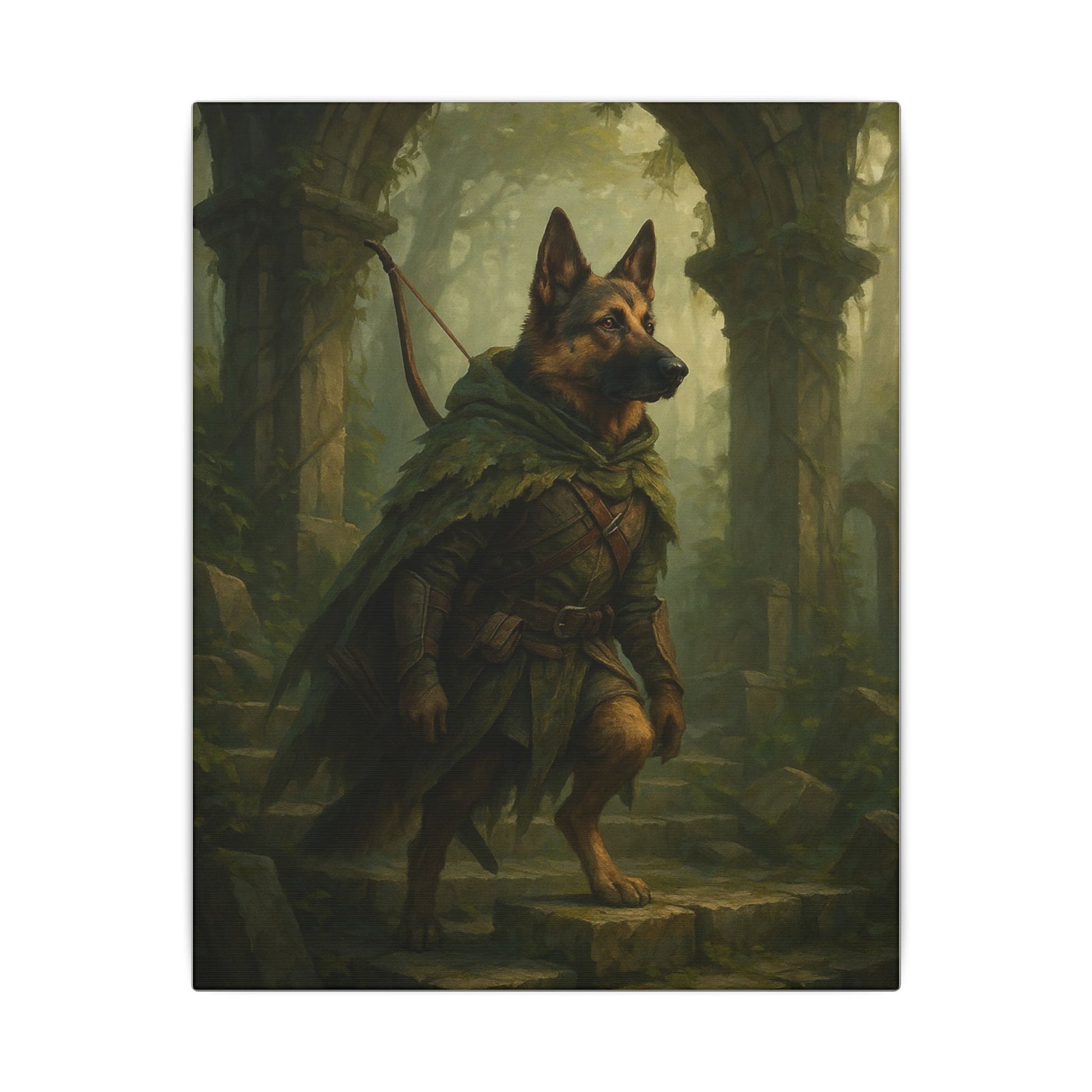 Guardian of the Misty Woods-Fantasy Dog Portraits - Fantasy Dog Portraits
