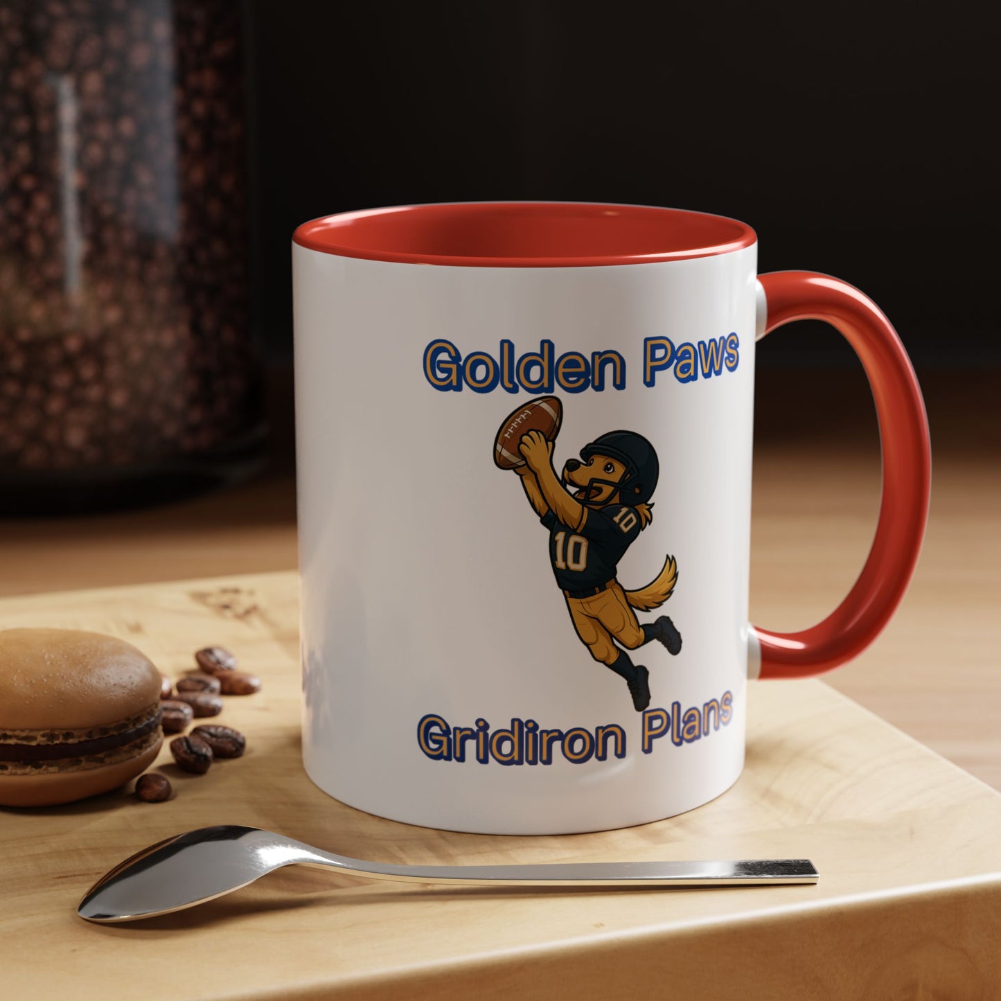 Golden Retriever Football Hero-Fantasy Dog Portraits