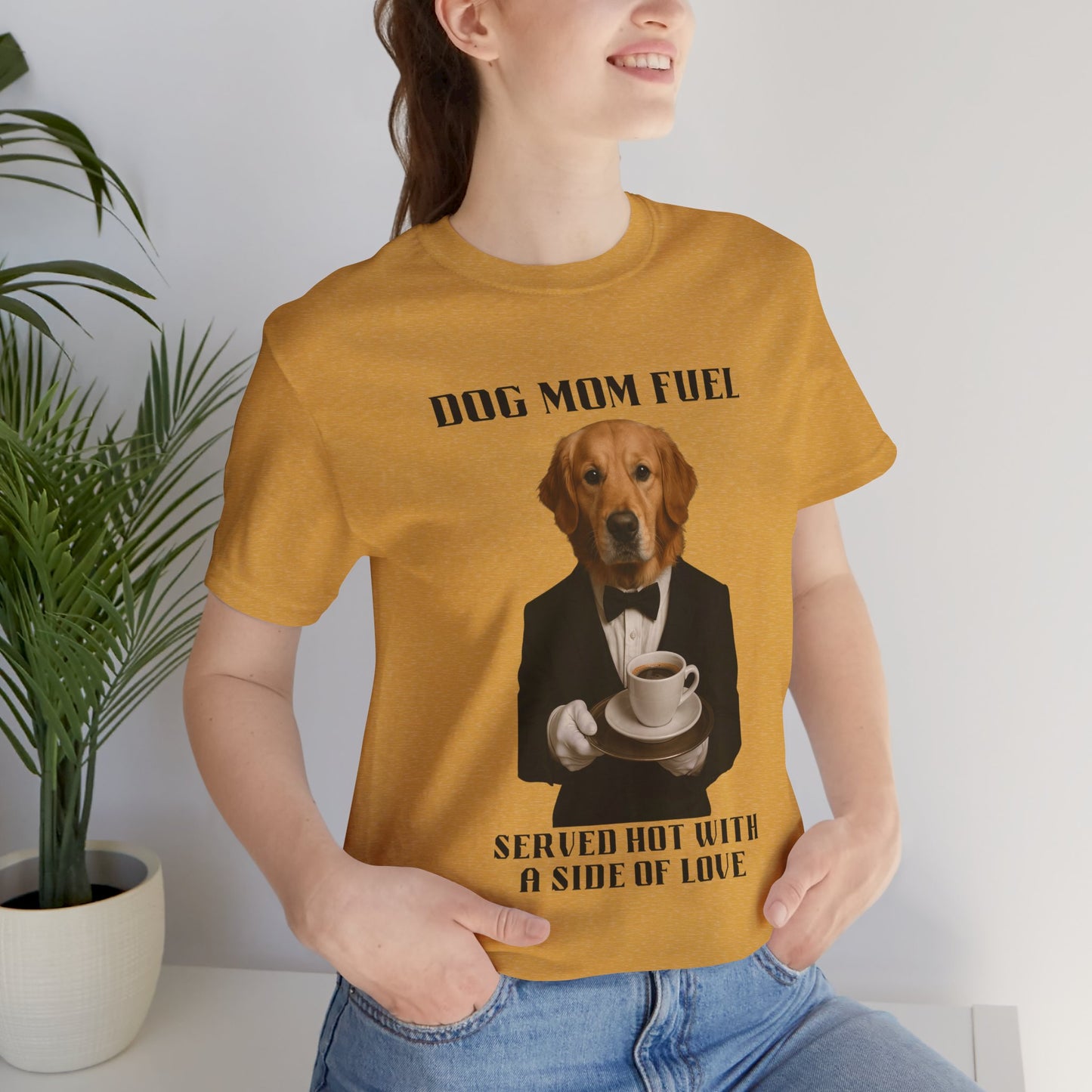 Unisex Funny Dog Mom Tee - Dog Mom Fuel Unisex Jersey Short Sleeve Shirt, Gift for Dog Lovers, Pet Owner Apparel, Birthday Present, Casual Wear