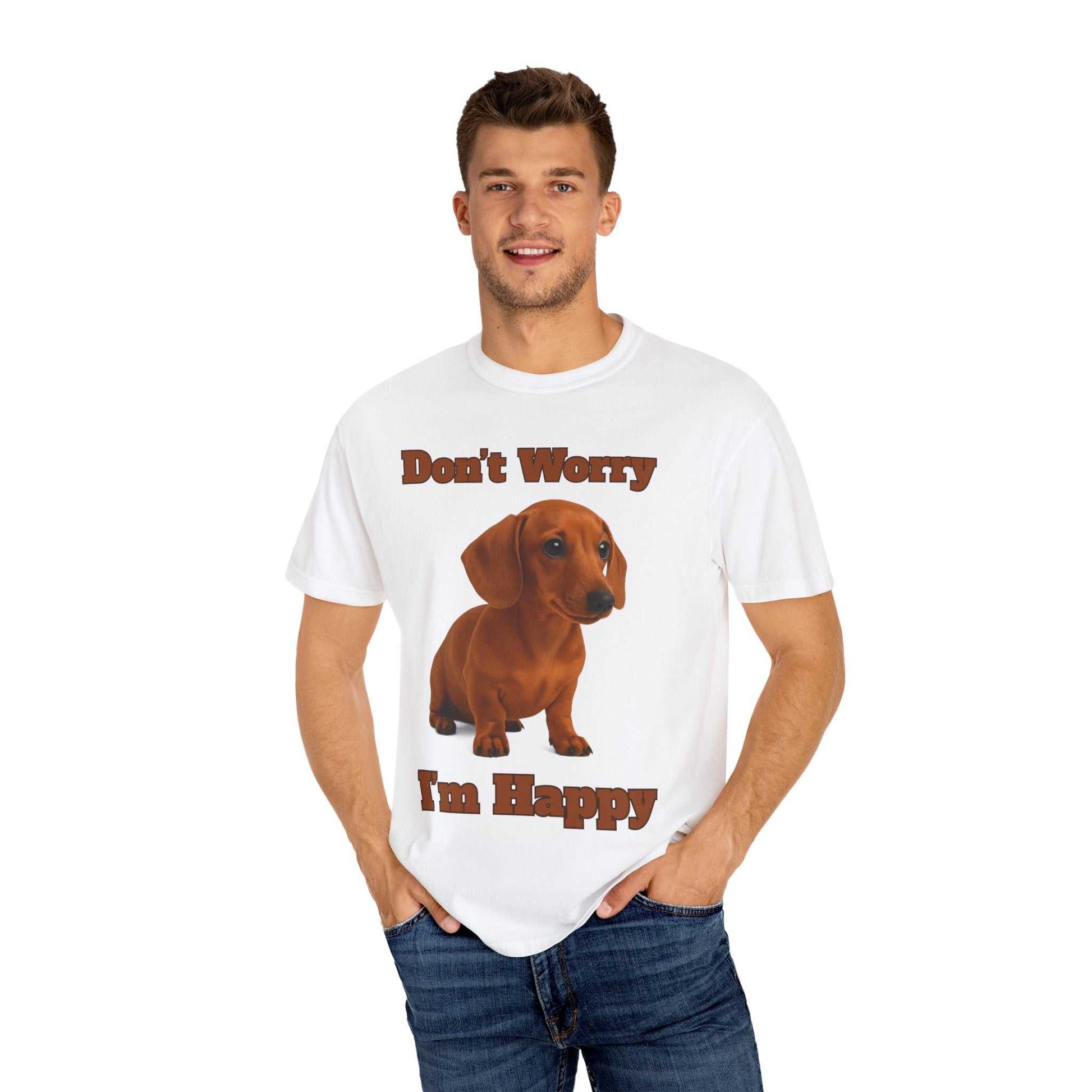 Dog Lover's Happy T-Shirt | Unisex Garment-Dyed Tee for Pet Enthusiasts, Funny Dog Shirt, Gift for Dog Owners, Casual Wear - Fantasy Dog Portraits