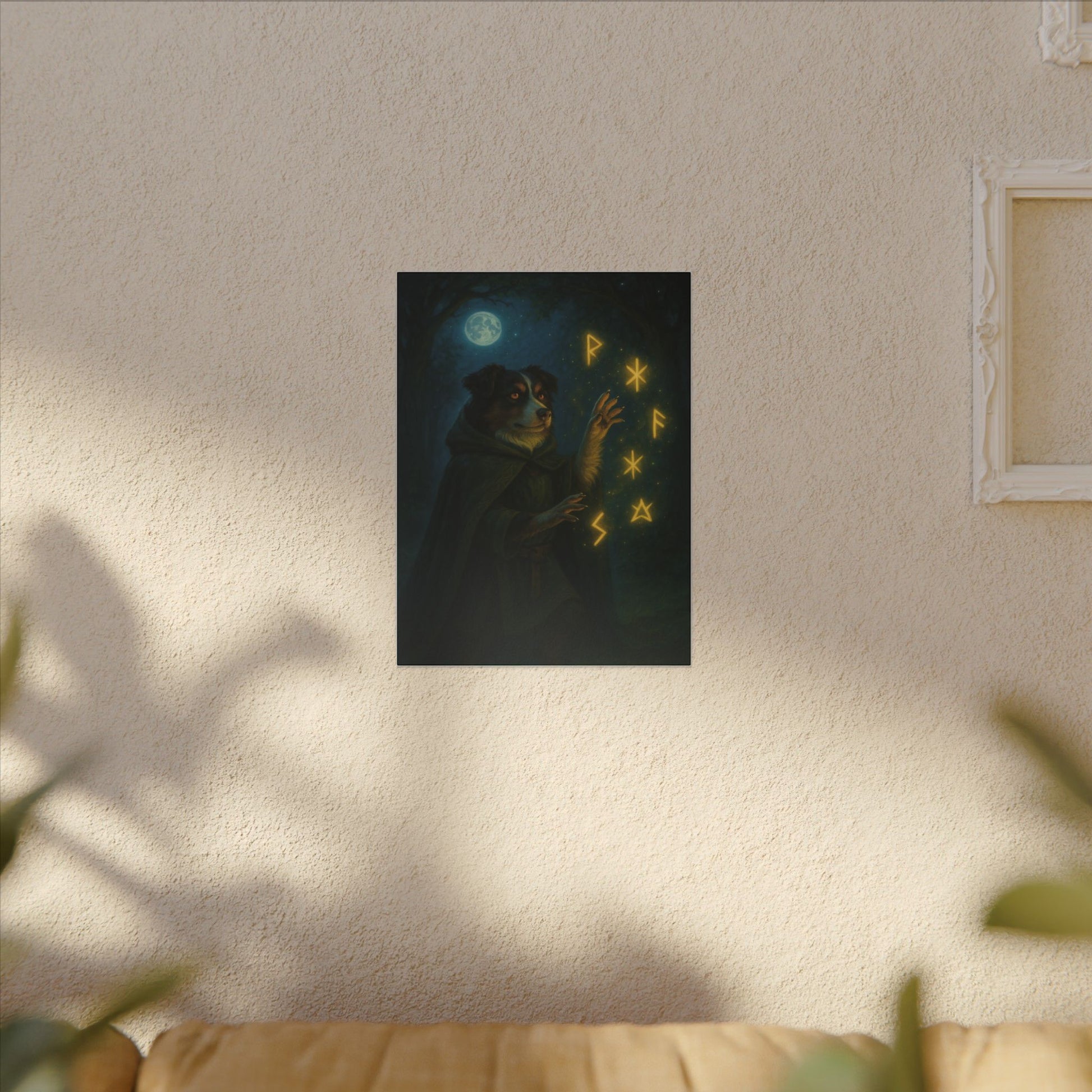 Lunar Rune Keeper-Fantasy Dog Portraits - Fantasy Dog Portraits