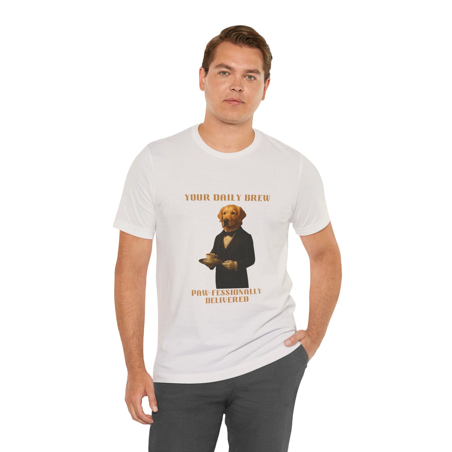 Your Daily Brew Dog Tee, Funny Pet Lover Shirt, Unisex Casual T-Shirt, Gift for Dog Lovers, Cute Animal Graphic Tee, Everyday Humor Wear