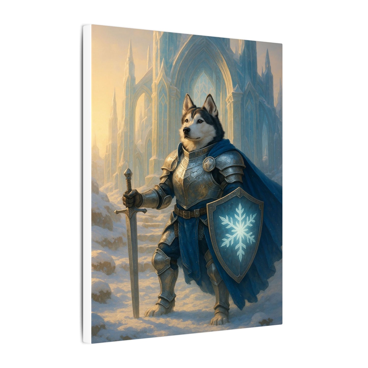 Winter's Guardian-Fantasy Dog Portraits - Fantasy Dog Portraits