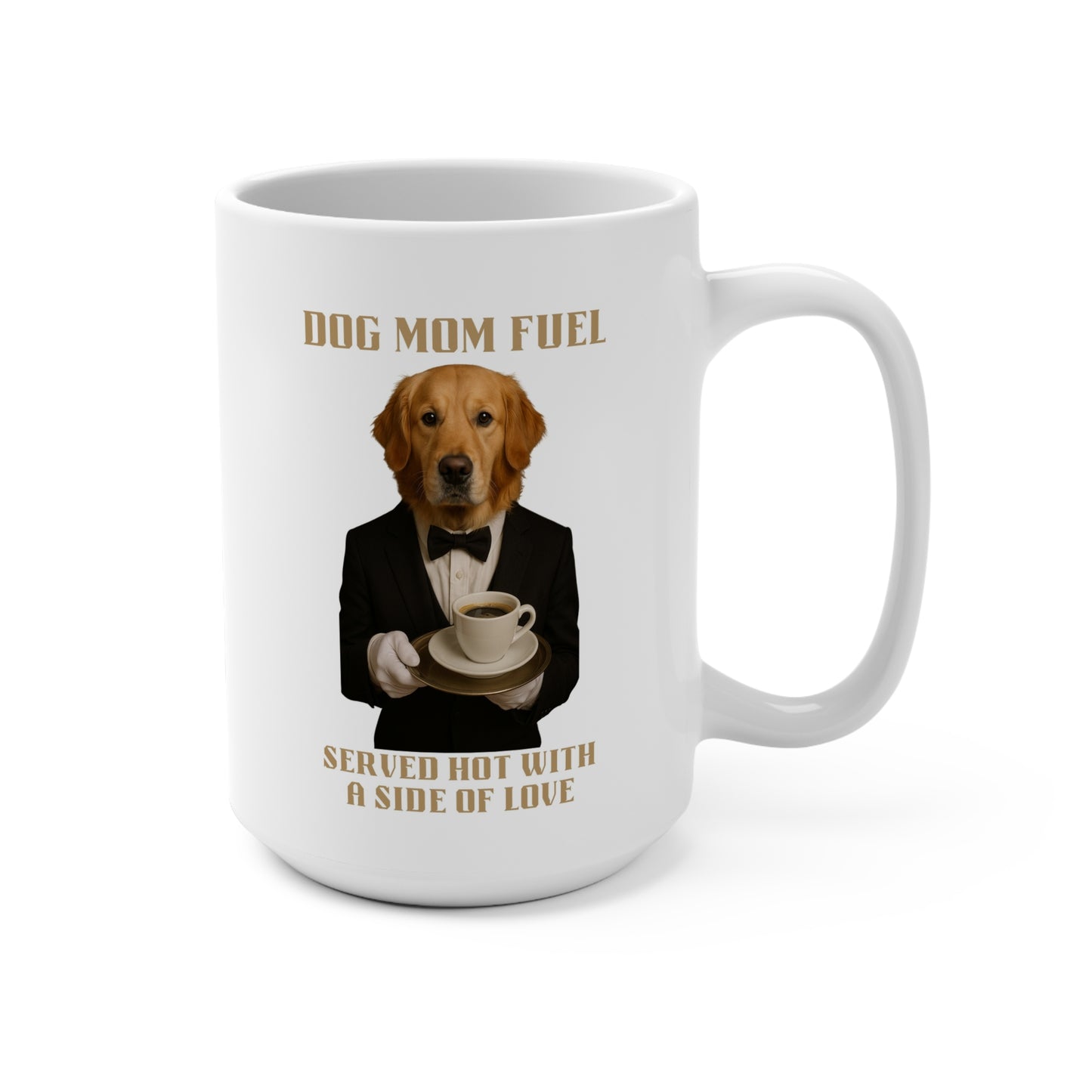 Dog Mom Fuel Mug | Funny Dog Lover Gift | Pet Parent Coffee Cup | Unique Dog Mom Present | Adorable Animal Mug